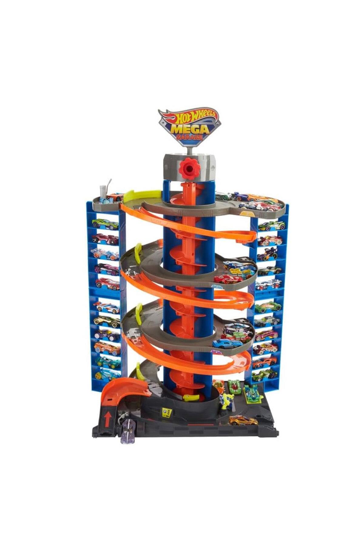 Mega Garaj Oyun Seti, 1 Araç, Asansör ve 60'tan Fazla Araba Saklama Alanı GTT95-Araba Garaj ve Setleri