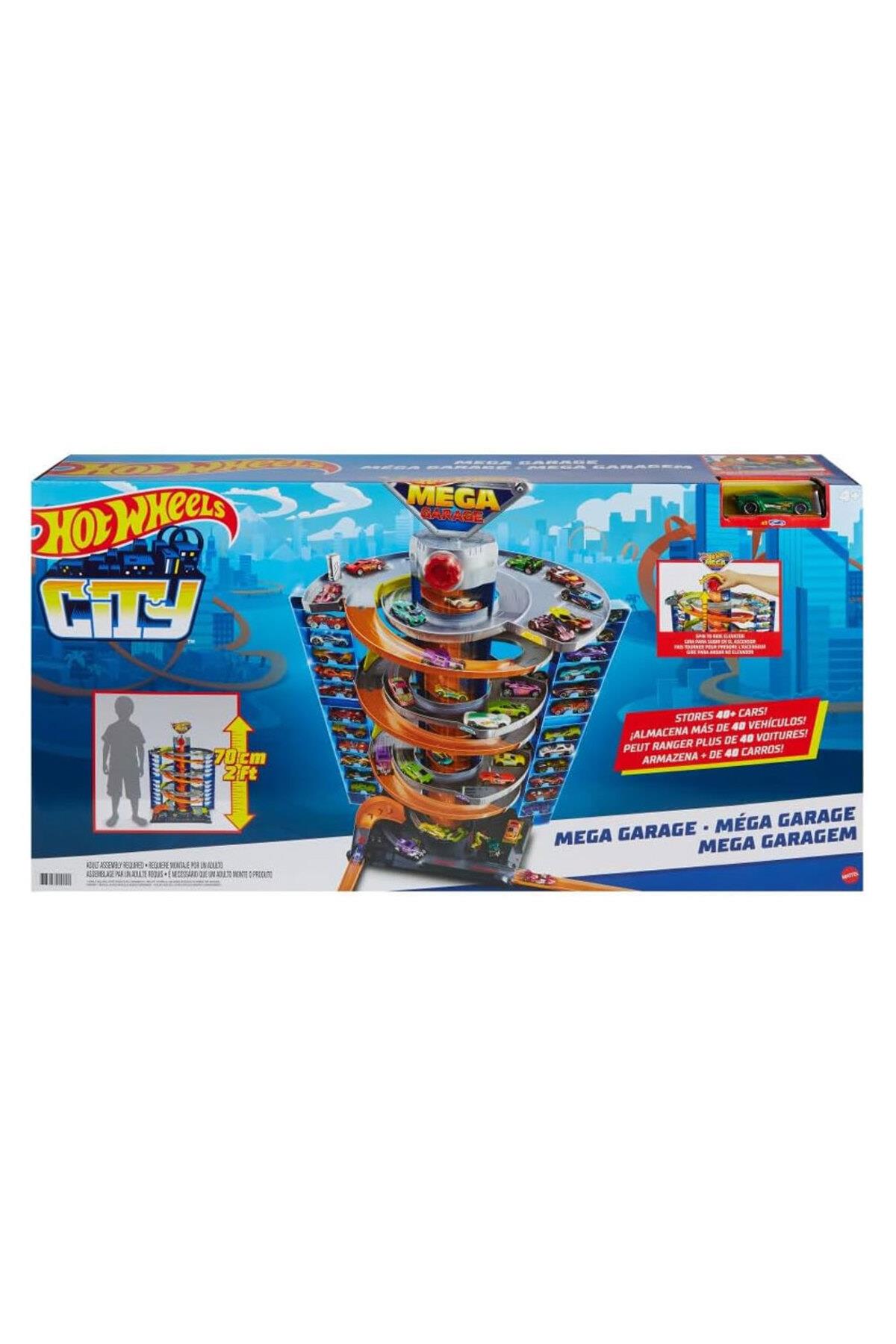 Mega Garaj Oyun Seti, 1 Araç, Asansör ve 60'tan Fazla Araba Saklama Alanı GTT95-Araba Garaj ve Setleri