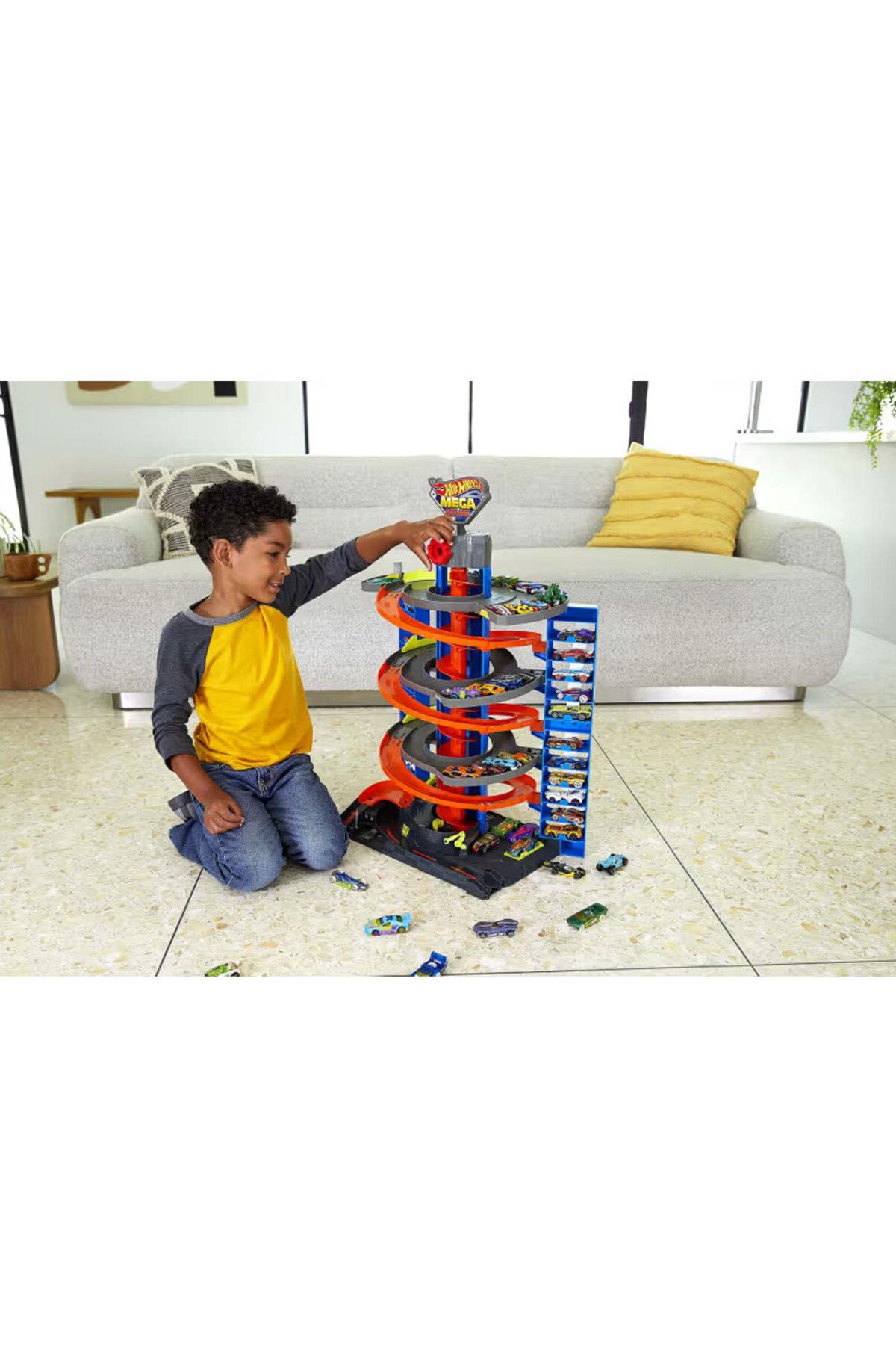 Mega Garaj Oyun Seti, 1 Araç, Asansör ve 60'tan Fazla Araba Saklama Alanı GTT95-Araba Garaj ve Setleri