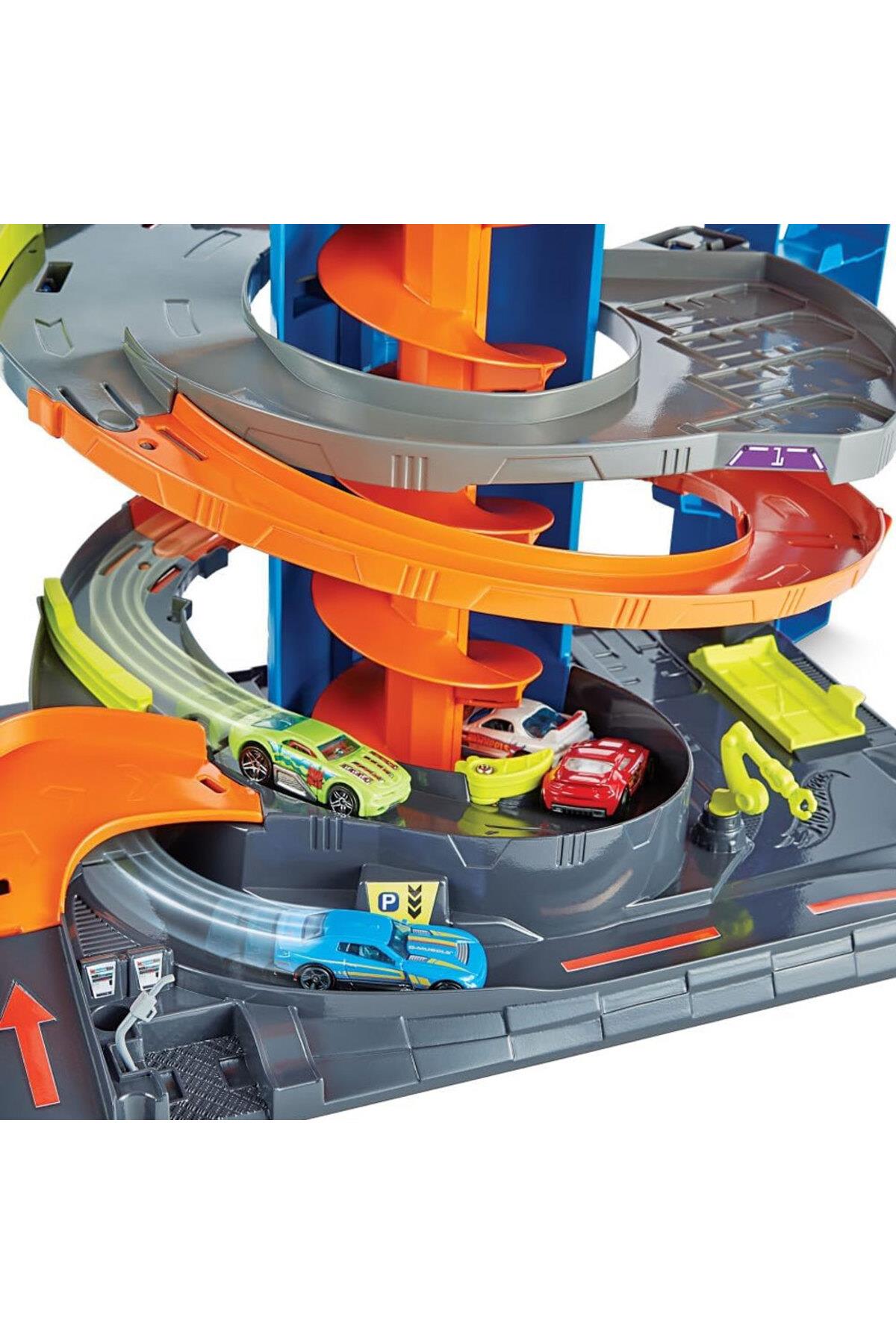 Mega Garaj Oyun Seti, 1 Araç, Asansör ve 60'tan Fazla Araba Saklama Alanı GTT95-Araba Garaj ve Setleri