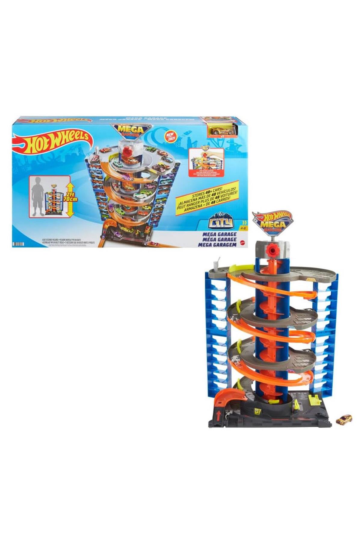 Mega Garaj Oyun Seti, 1 Araç, Asansör ve 60'tan Fazla Araba Saklama Alanı GTT95-Araba Garaj ve Setleri