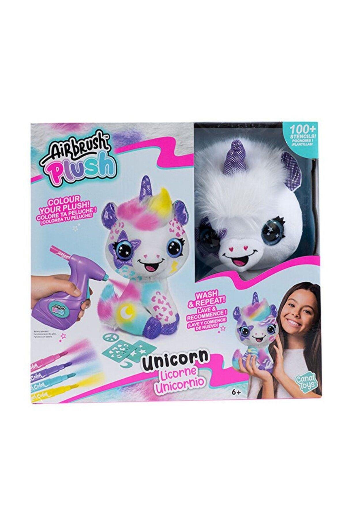 Mega Oyuncak Airbrush Plush Peluş Unicorn OFG228-Peluş Oyuncaklar