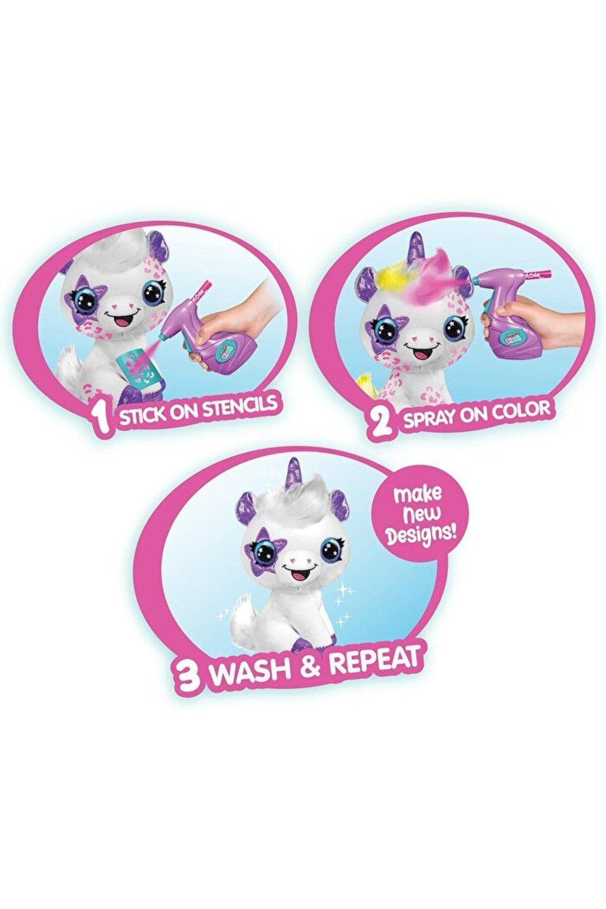 Mega Oyuncak Airbrush Plush Peluş Unicorn OFG228-Peluş Oyuncaklar