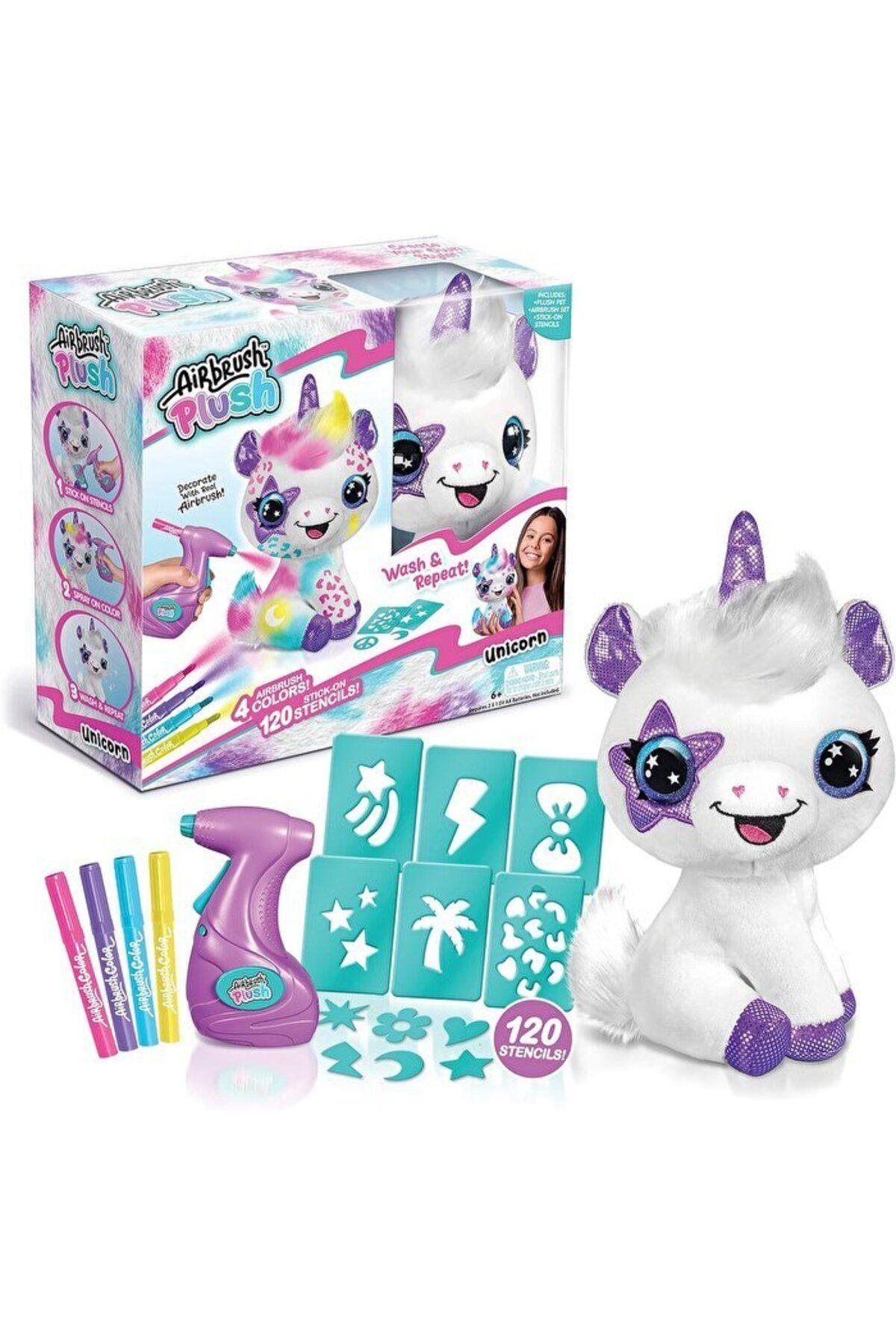 Mega Oyuncak Airbrush Plush Peluş Unicorn OFG228-Peluş Oyuncaklar