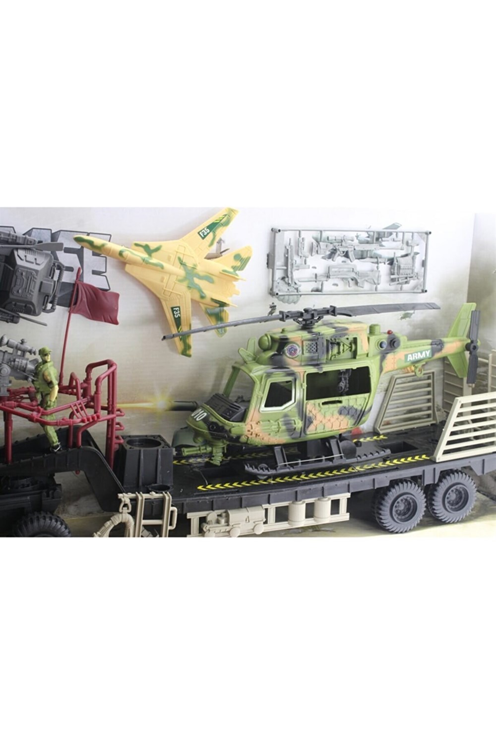 Mega Oyuncak Asker Set Helikopter Ve Tır-Oyuncak Arabalar ve Kamyonlar