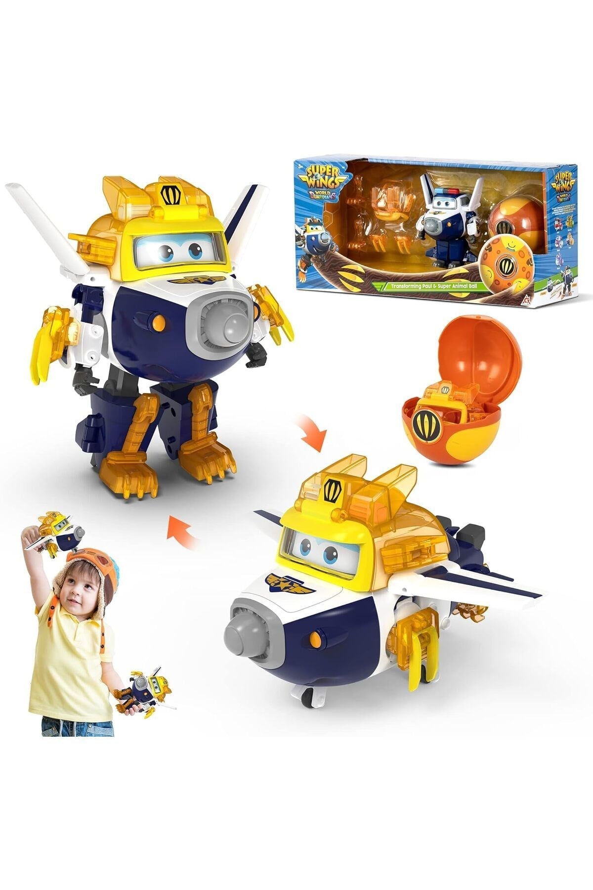 Mega Oyuncak Harika Kanatlar Transforming Paul Super Animal Ball 60965-Karakter Figürleri