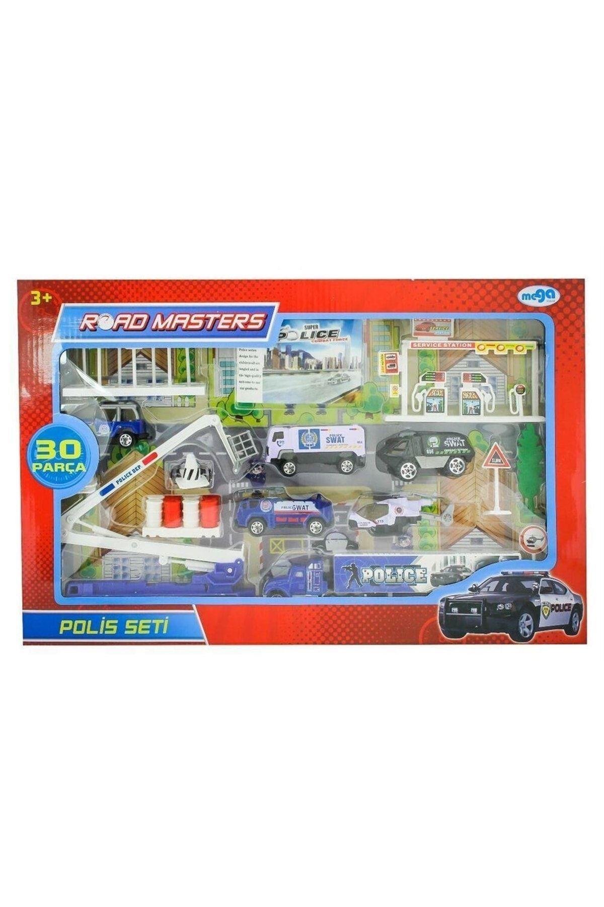 Mega Road Master Polis Seti 30 Parça-Araba Garaj ve Setleri
