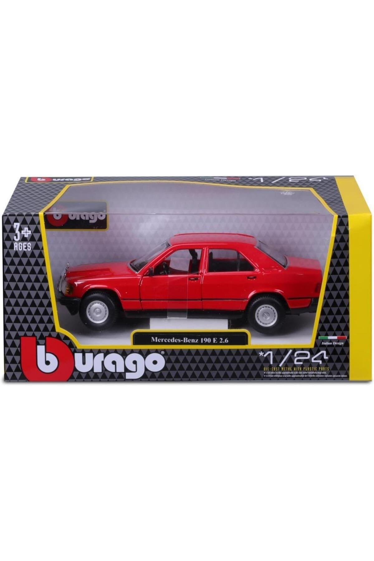 Mercedes Benz 190 E 2.6 1/24 Kırmızı Model Araba-Maket Araçlar