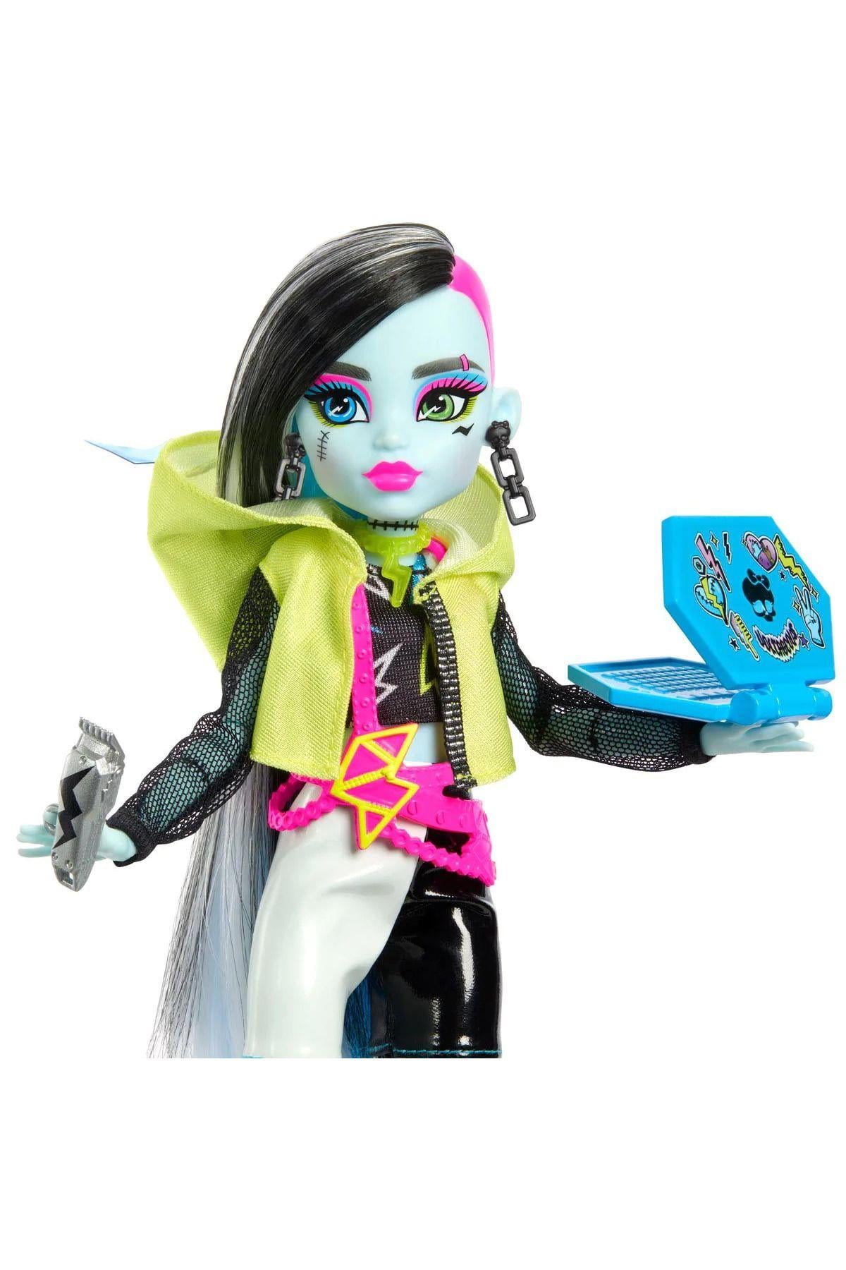 MONSTER HIGH Neon Frights Bebekler HNF79 - Frankie Stein-Oyuncak Bebekler