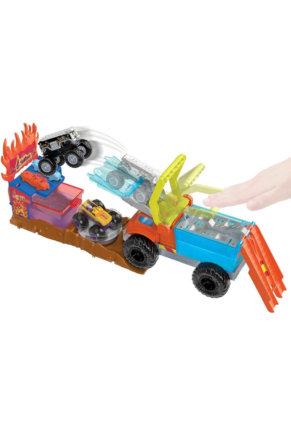 Monster Trucks Arena Mücadelesi Pist Seti Hpn73-Araba Garaj ve Setleri