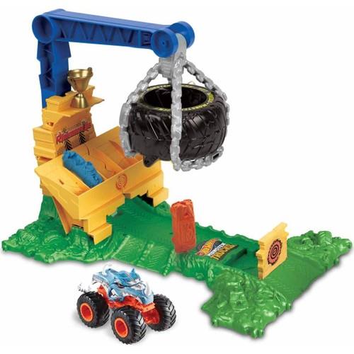 Monster Trucks Arenada Rhinomite Mücadelesi HTP18-Araba Garaj ve Setleri