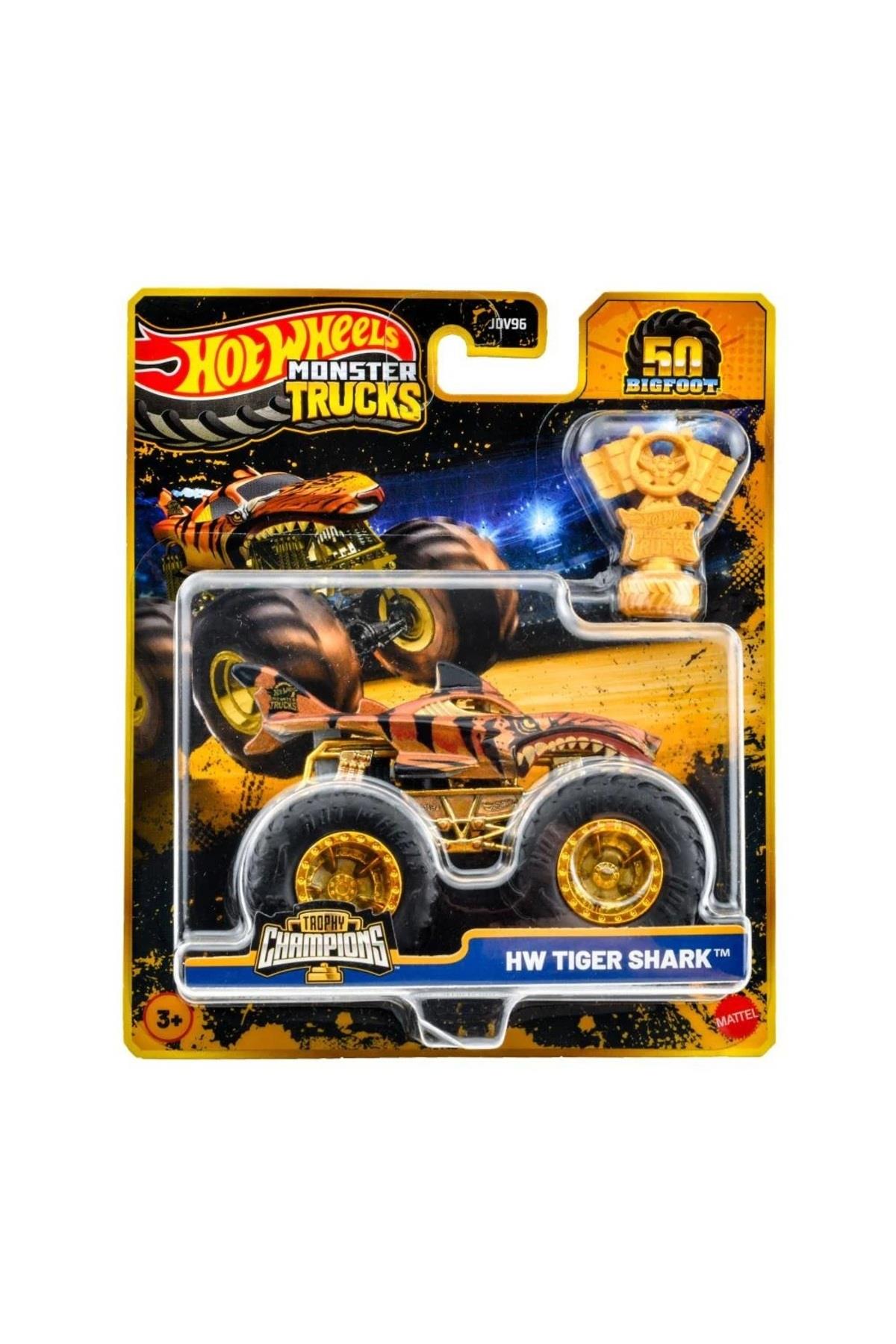 Monster Trucks Tiger Shark Trophy Şampiyonları Jdv96 - Jdw02-Oyuncak Arabalar ve Kamyonlar
