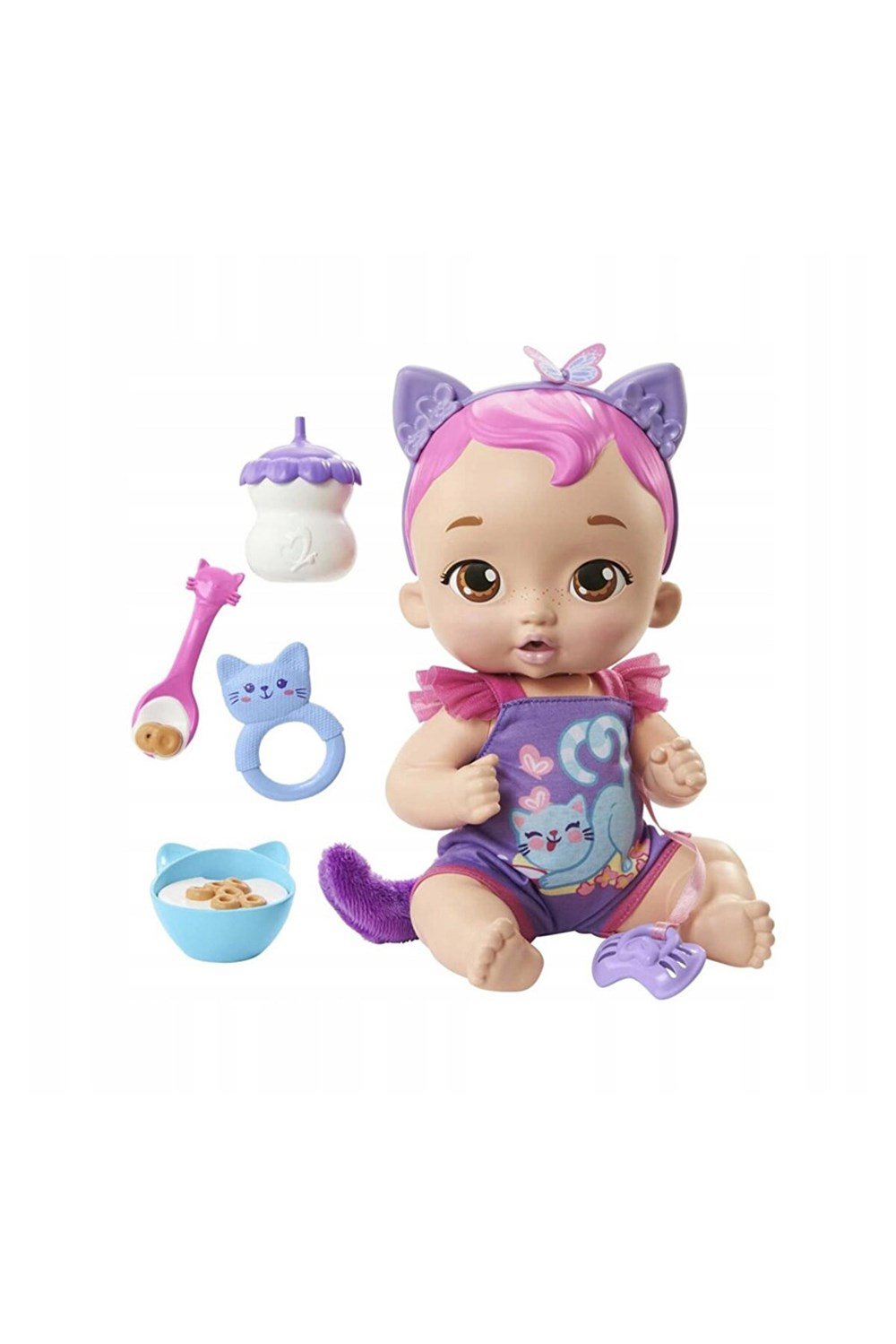 My Garden Baby Sesli ve Aksesuarlı Yavru Kedi Bebeğim HHP27-Eğitici Oyuncaklar