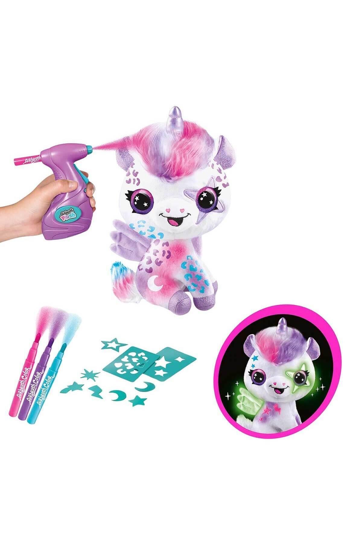 Nessiworld 28788 Airbrush Peluş Karanlıkta Parlayan Sihirli Unicorn -Sunman-Peluş Oyuncaklar