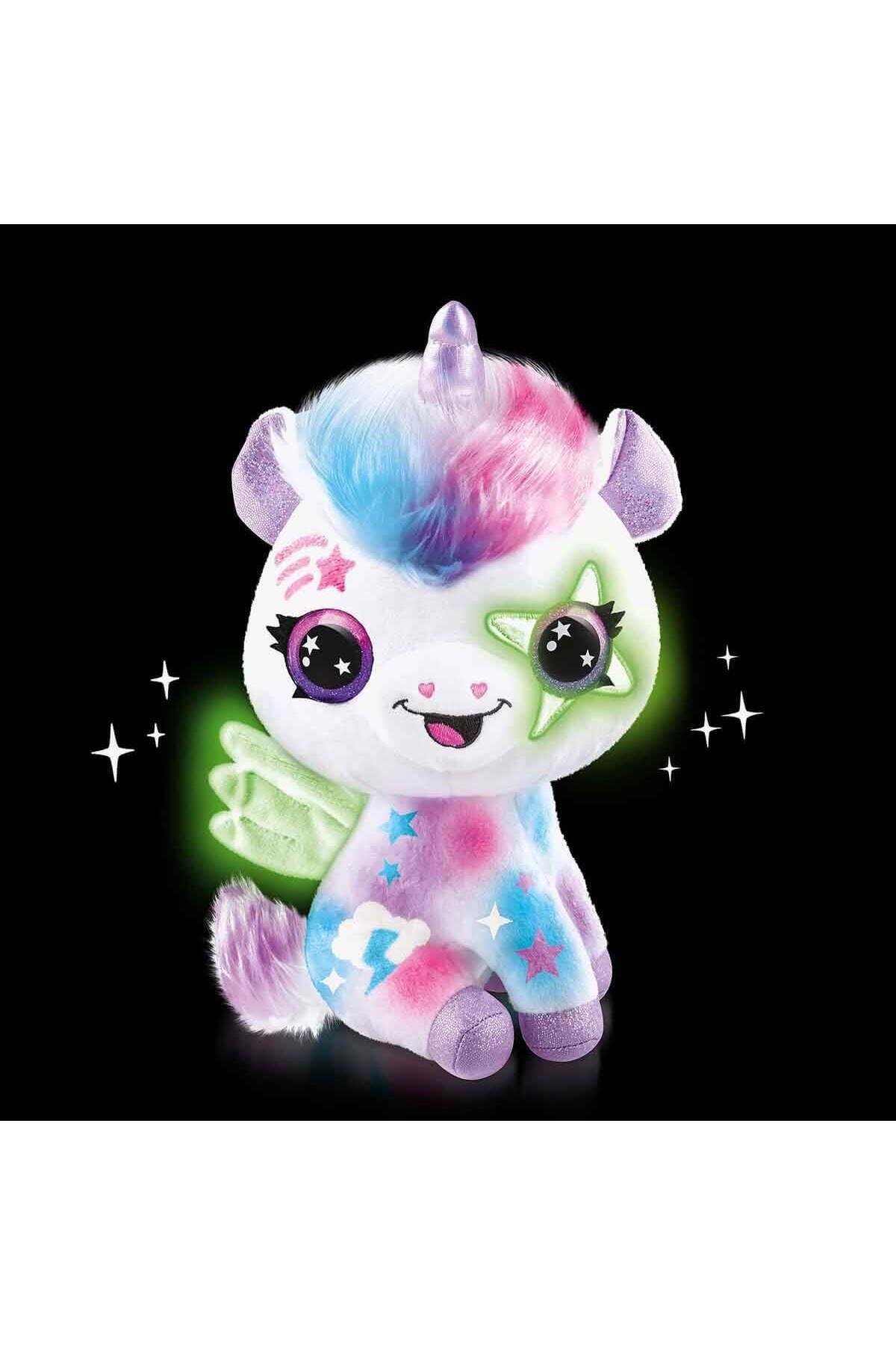Nessiworld 28788 Airbrush Peluş Karanlıkta Parlayan Sihirli Unicorn -Sunman-Peluş Oyuncaklar
