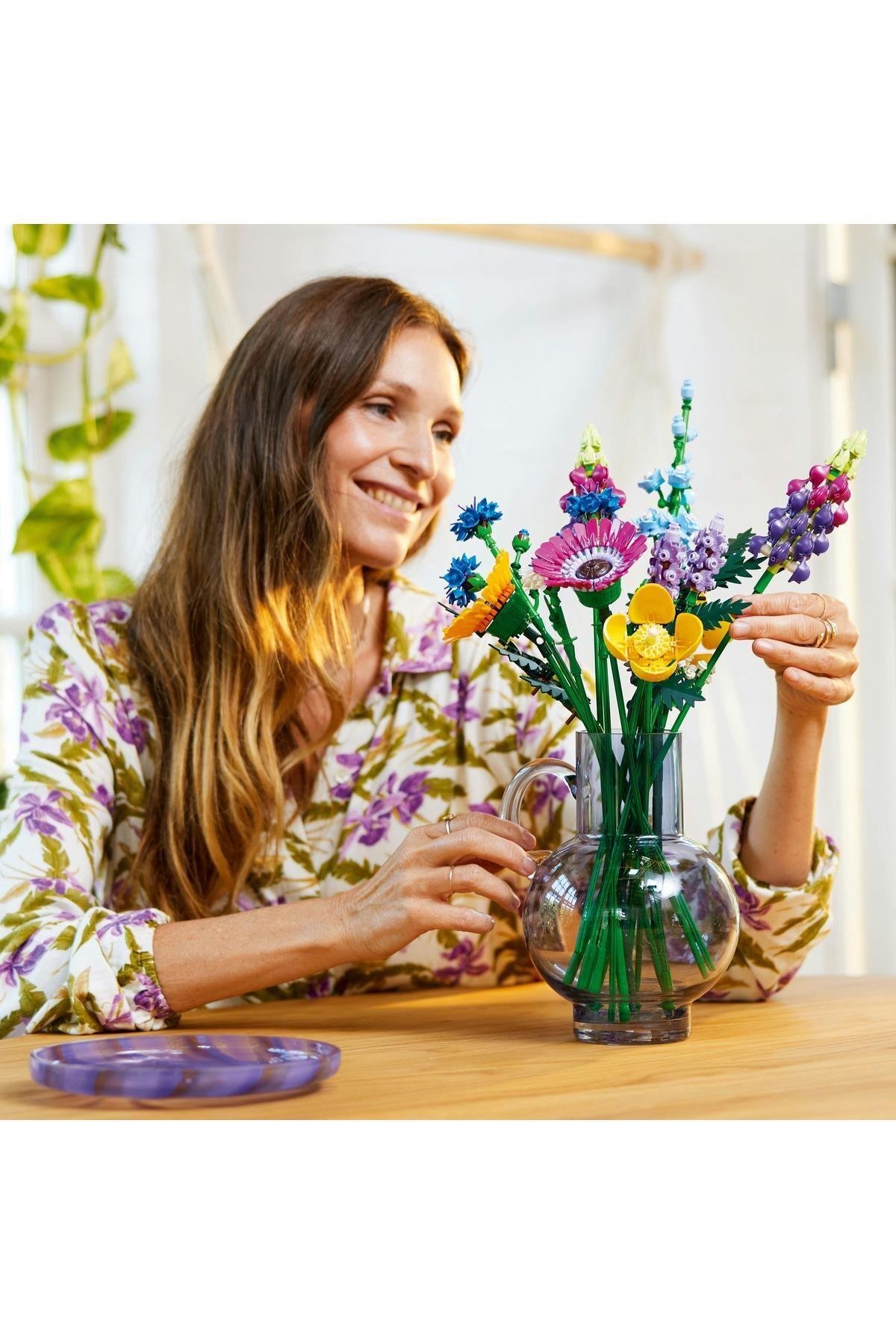 omx ICONS Kır Çiçekleri Buketi 10313 - Yetişkinler İçin Koleksiyonluk Yapım Seti (939 Parça)-Lego