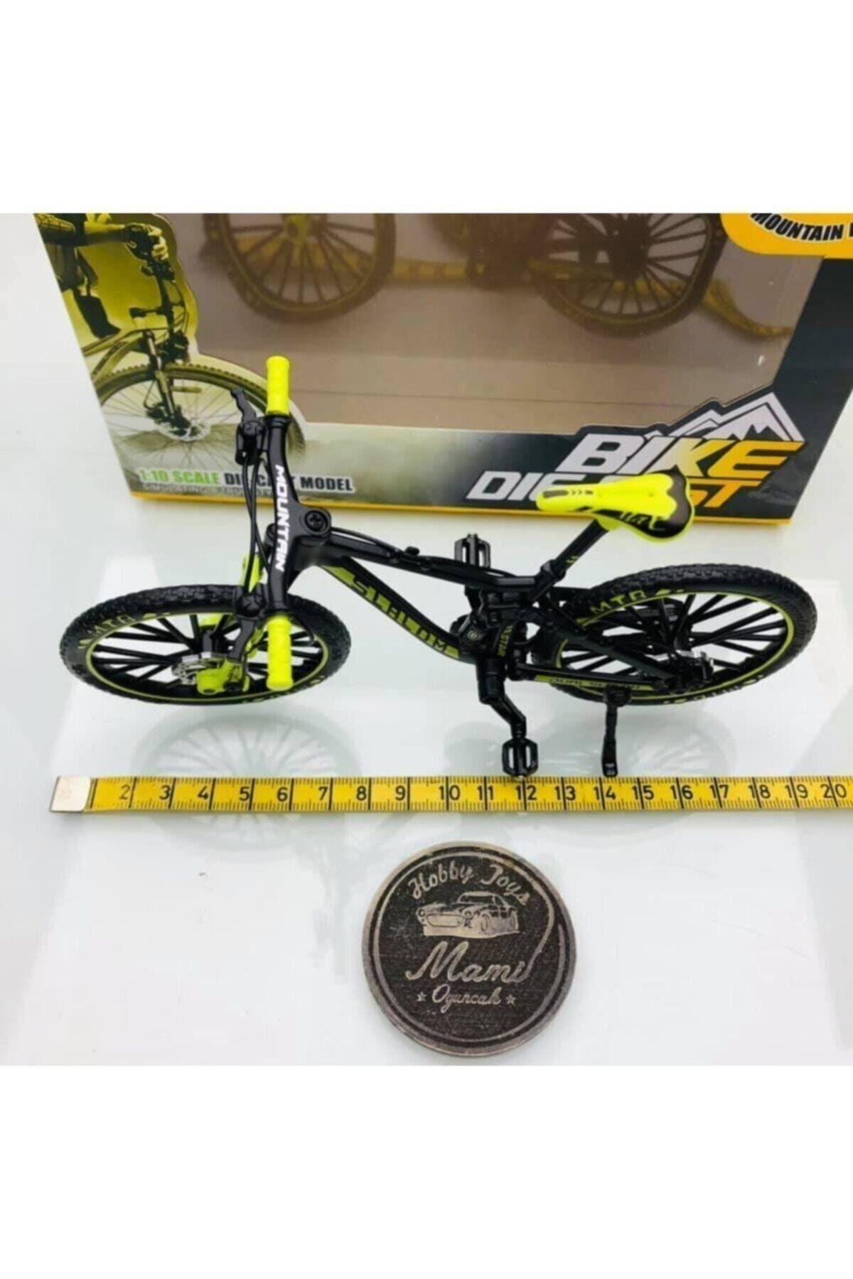 osman kızılkaya Mountain Bike Siyah - Yeşil 1:10 Ölçek Metal Model Oyuncak Bisiklet-Maket Araçlar