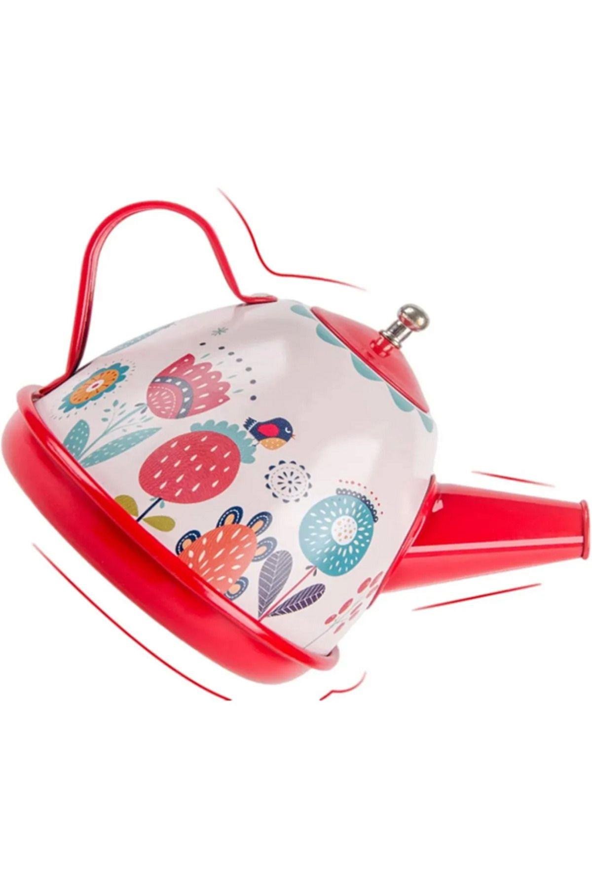 Oyuncak Çay Seti Tepsili Metal 14 parça-Kız Rol Oyuncakları