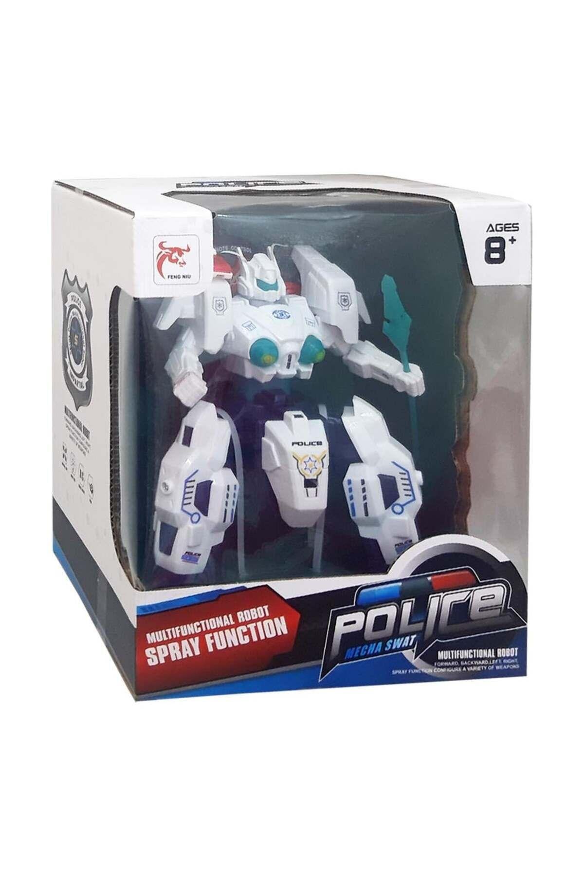 Oyuncak Duman Çıkartan Polis Robot FN028J F/F-Robotlar