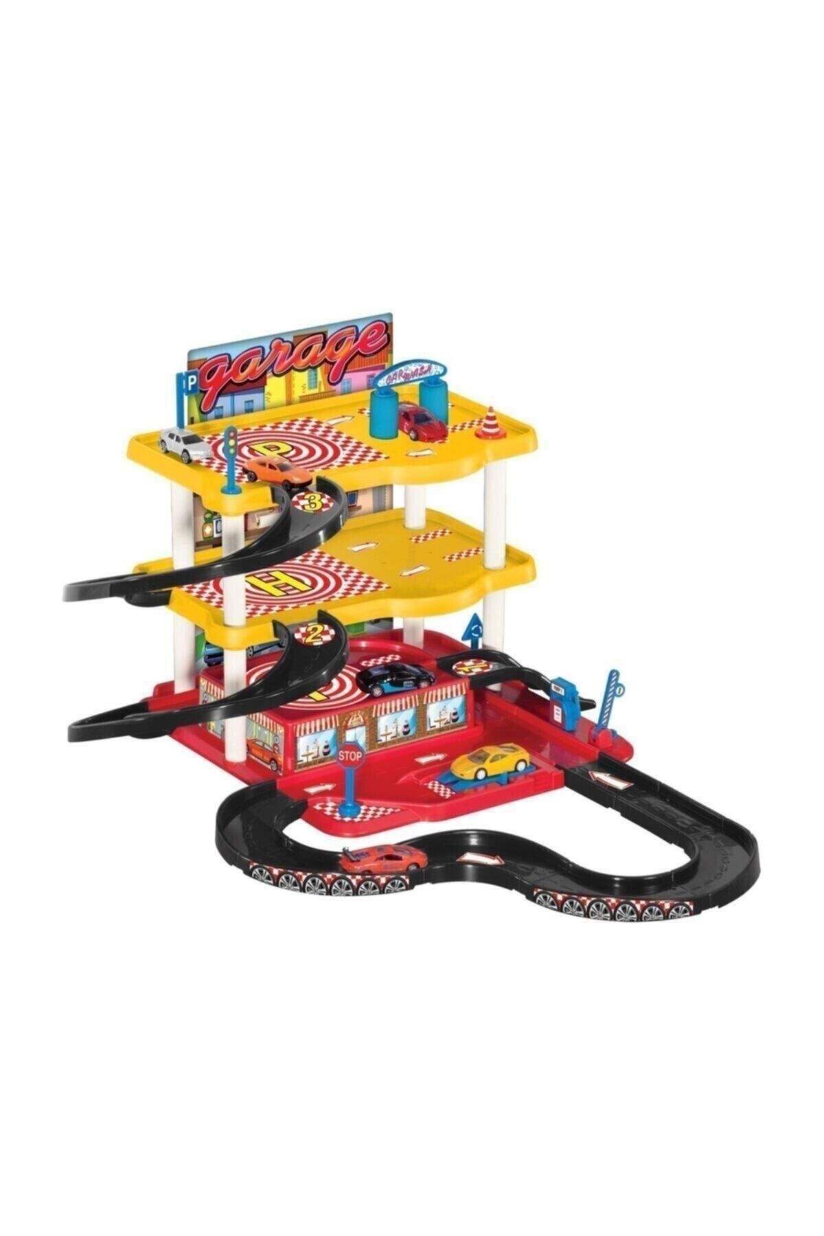 Oyuncak Garaj Oyun Seti - 3 Katlı-Araba Garaj ve Setleri