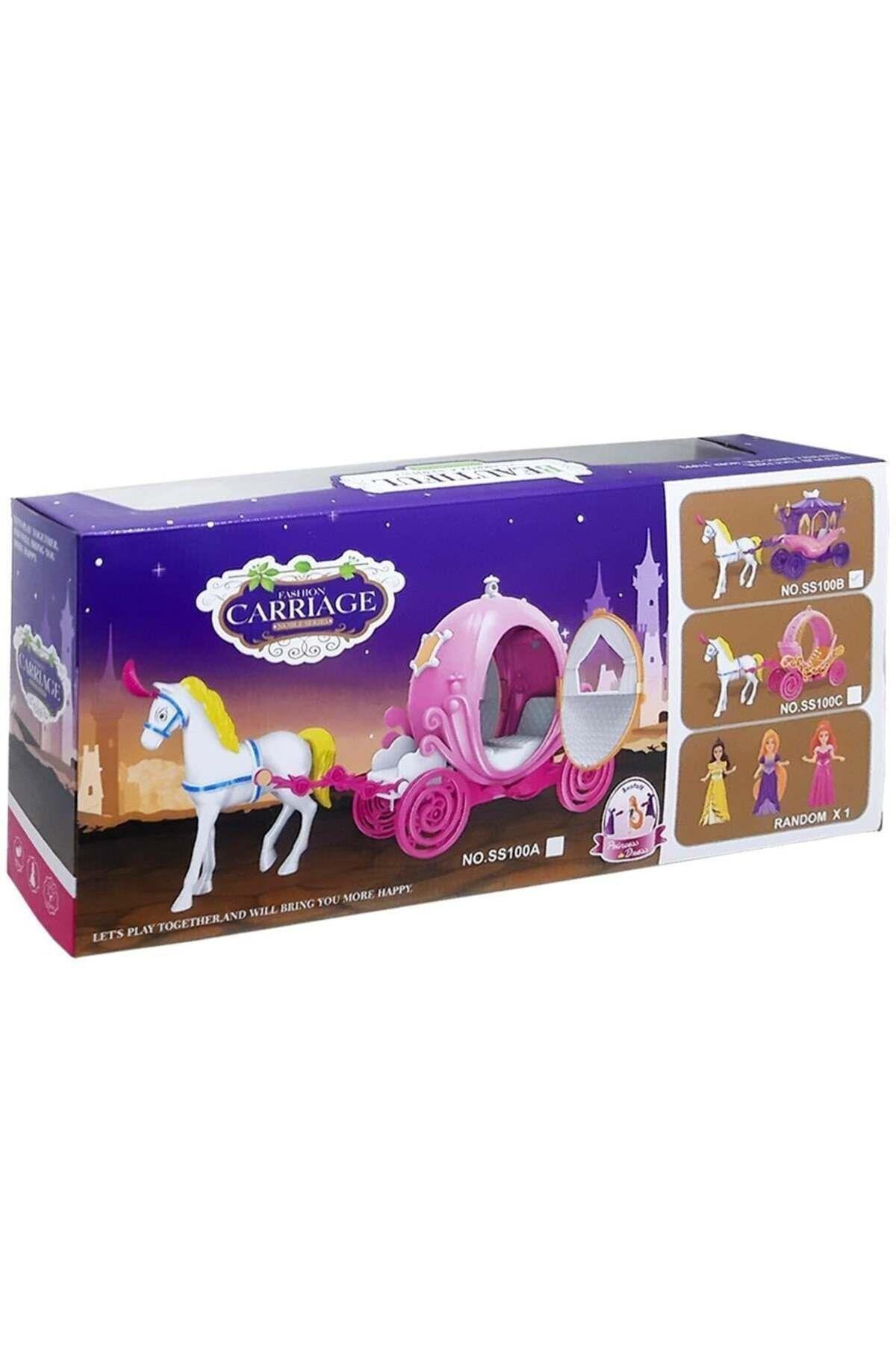 Oyuncak Sesli Işıklı Atlı Araba SS100A/B-Kız Oyuncakları