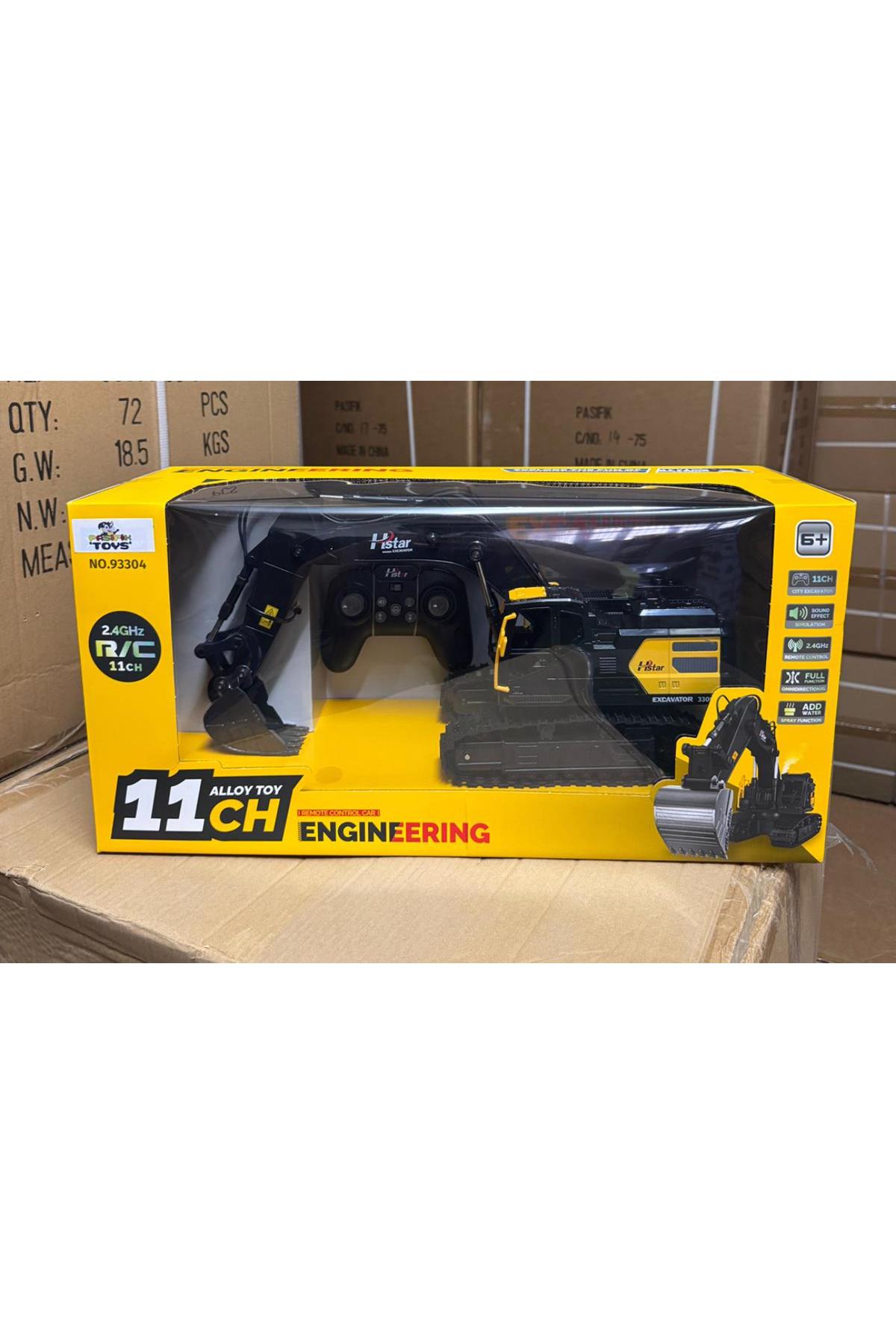 PASİFİK TOYS 2.4GHZ 1:12 ŞARJLI DUMAN ÇIKARTAN METAL UÇLU EXCAVATOR KEPÇE-Uzaktan Kumandalı Araçlar