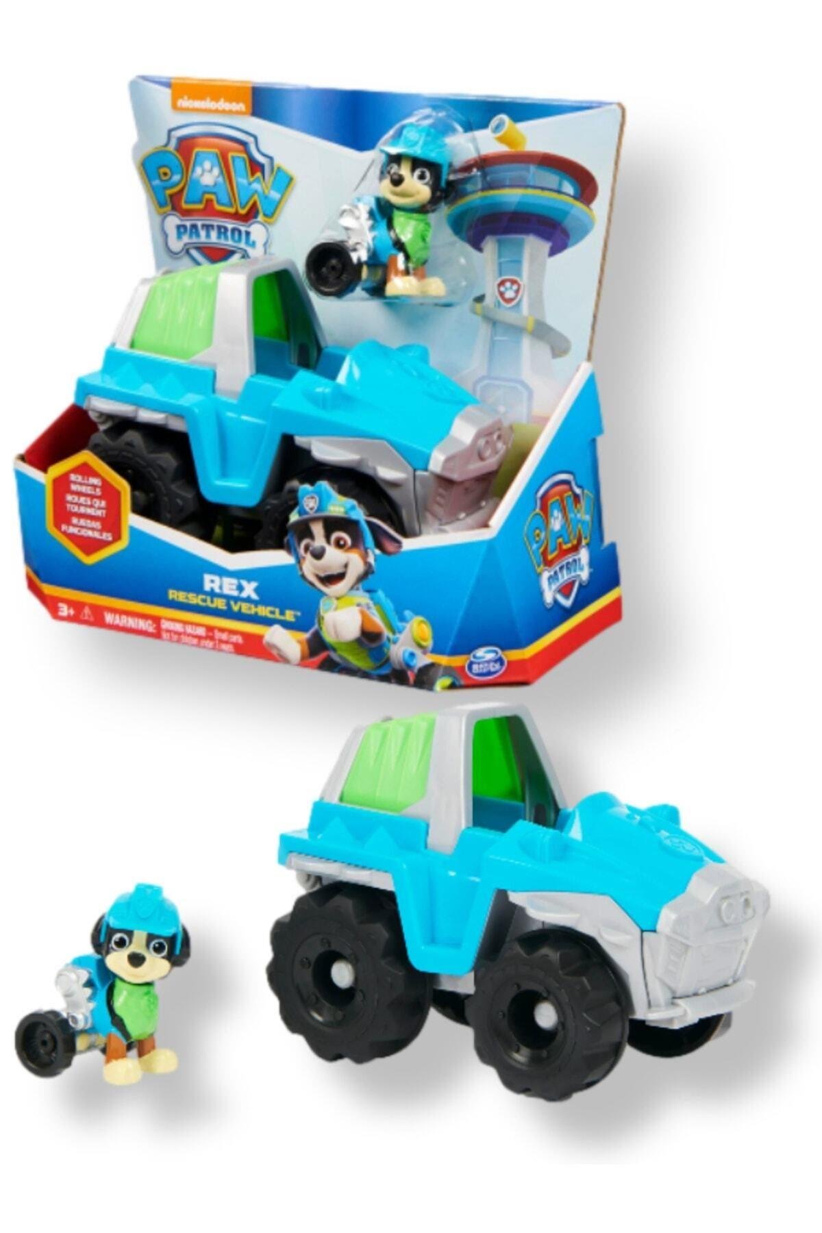 Paw Patrol Rex' in Dinozor Kurtarma Aracı ve Figürü SPM-6052310-Karakter Figürleri