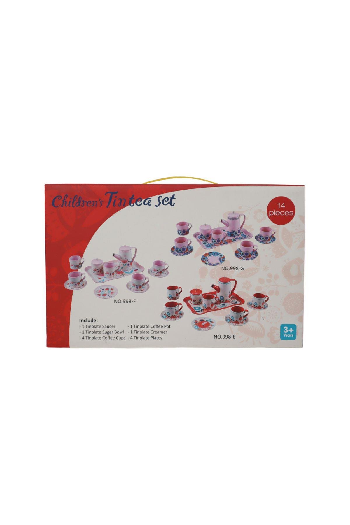 PEMBE METAL ÇAY SETİ 9 PARÇA-Kız Rol Oyuncakları