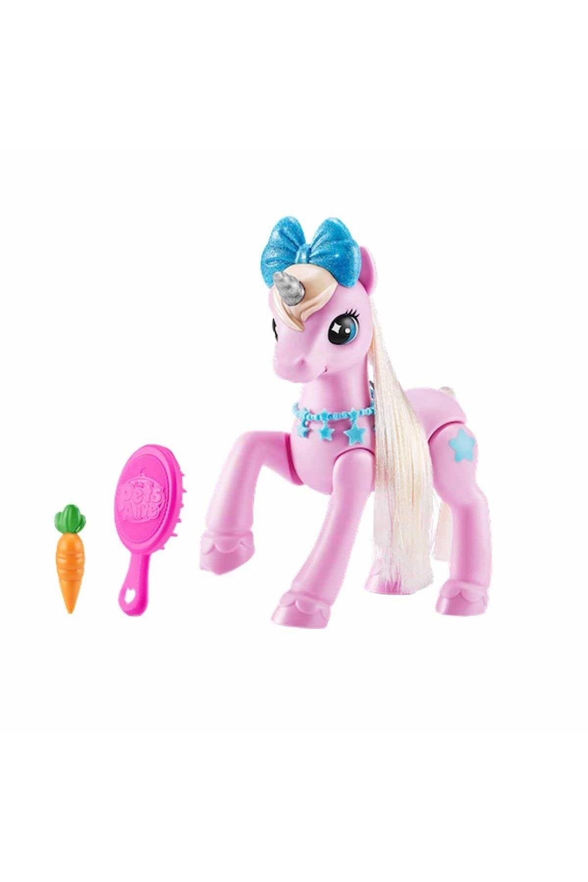 Pets Alive Sesli Ve Işıklı Sihirli Unicorn & Ahır Oyun Seti-Hayvan Figürleri