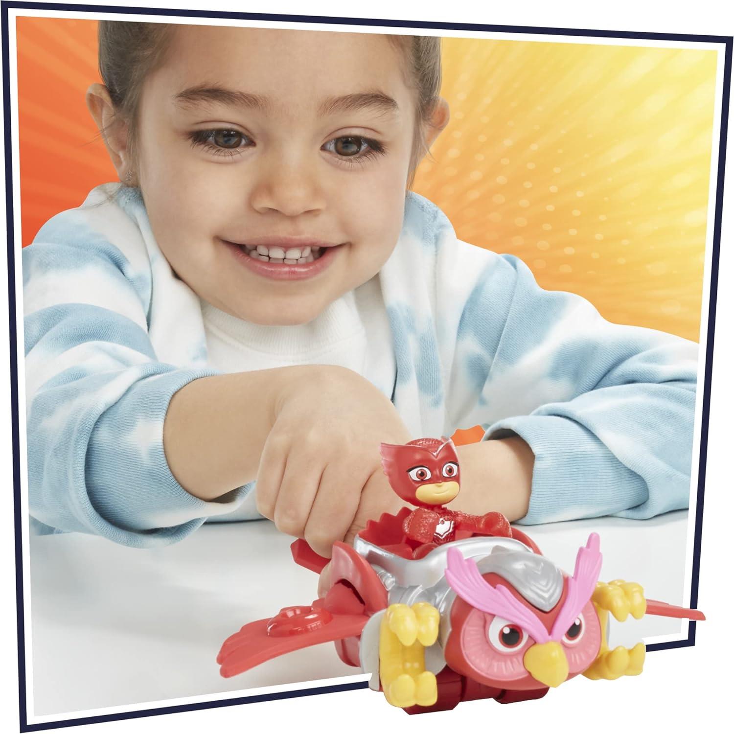 Pijamaskeliler Animal Power Figür ve Hayvan Sürücüsü F5204-F5340 Owlette-Karakter Figürleri