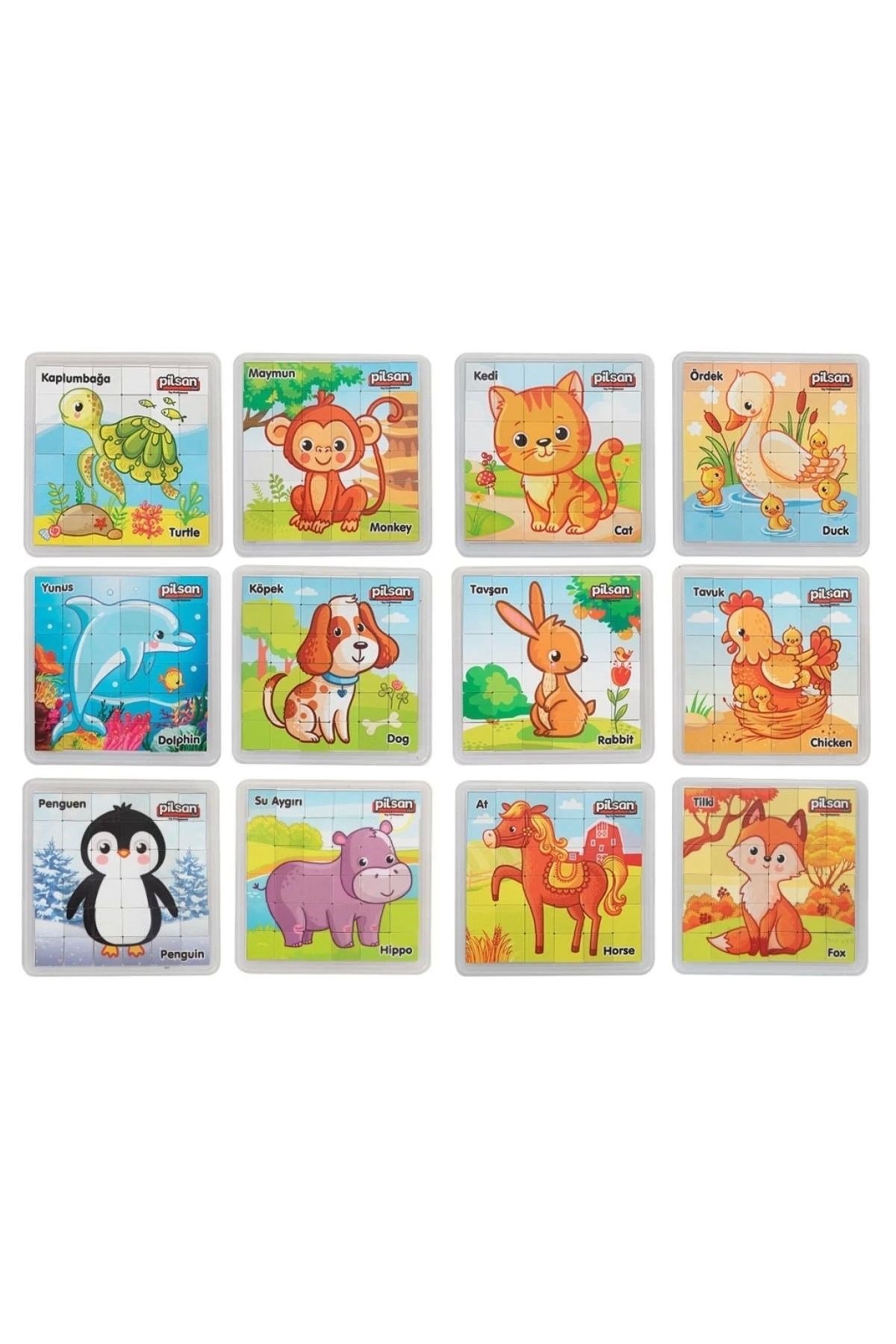 Pilsan Kare Puzzle 36 Parça-Eğitici Oyuncak