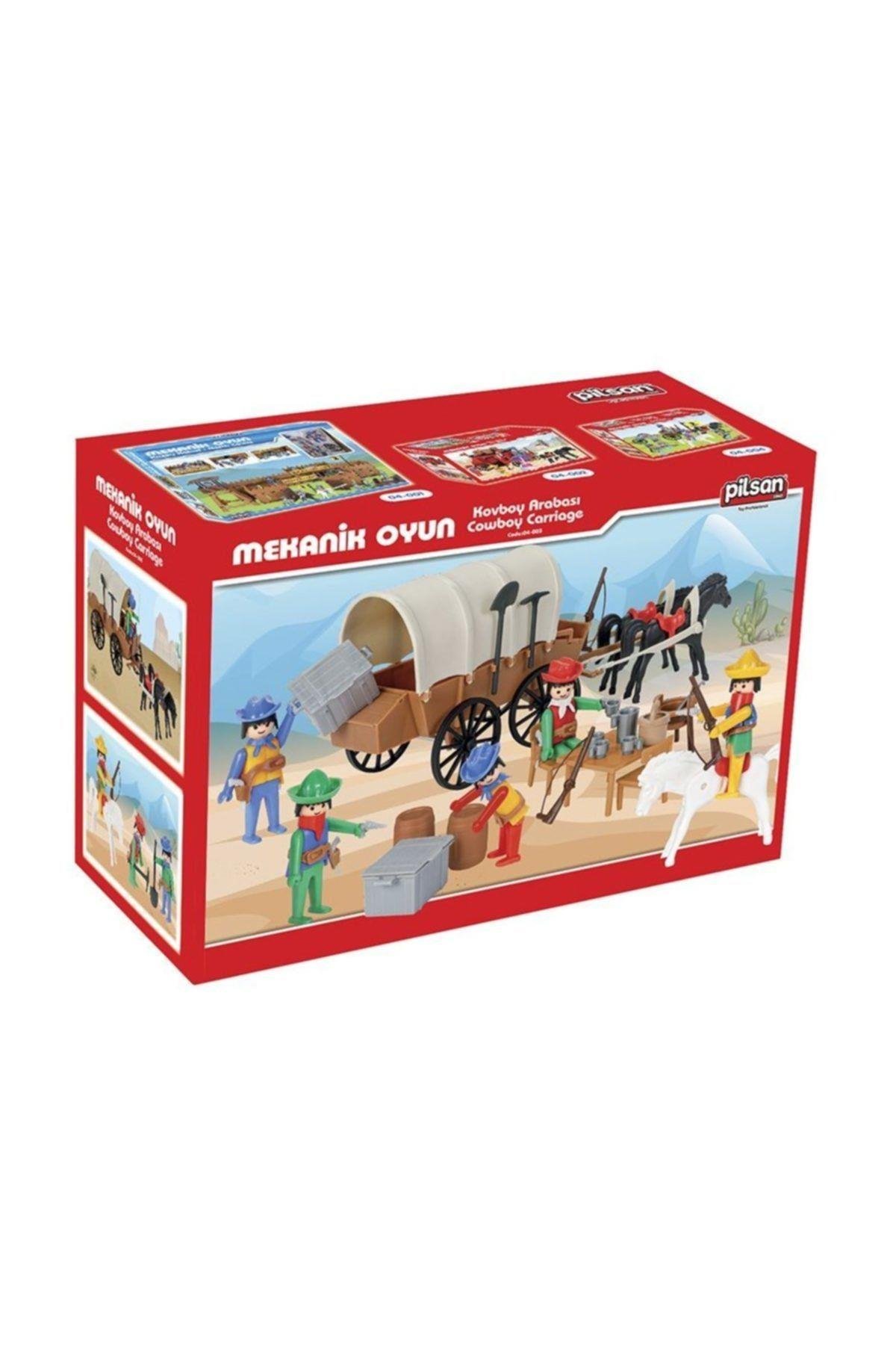 Pilsan Mini Mekanik Serisi:3 Kovboy Arabası 04 003-Figür Oyuncaklar