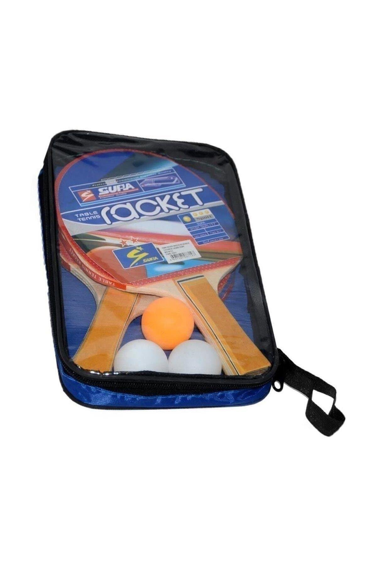 Pin-pon Set 2 Raket 3 Top Ve Çanta Ile Birlikte-Spor