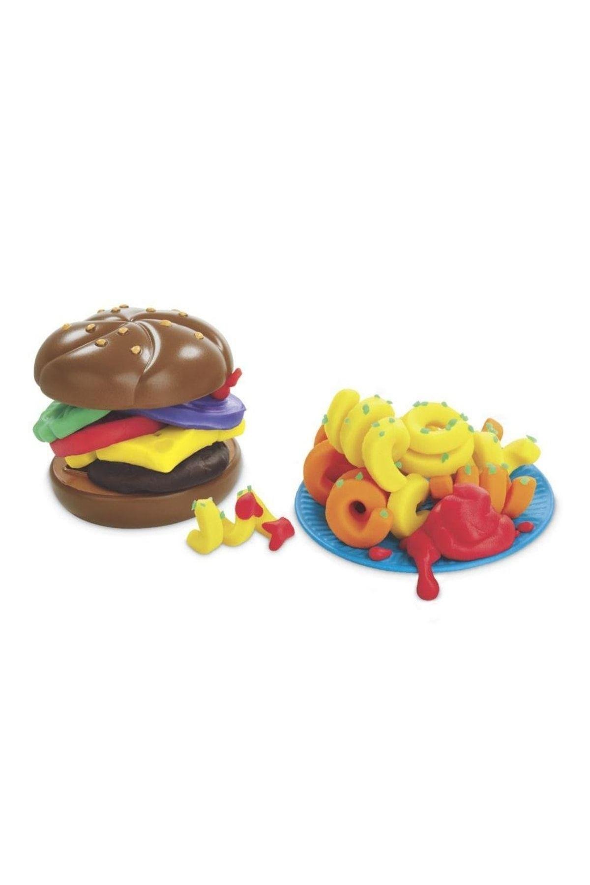 Play-doh Mutfak Atölyesi Hamburger Ve Patates Kızartması Seti -e5472-Oyun Hamuru