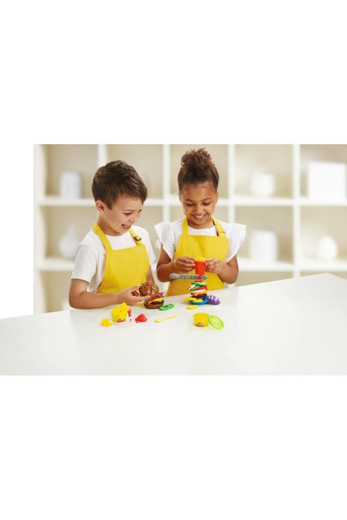 Play-doh Mutfak Atölyesi Hamburger Ve Patates Kızartması Seti -e5472-Oyun Hamuru