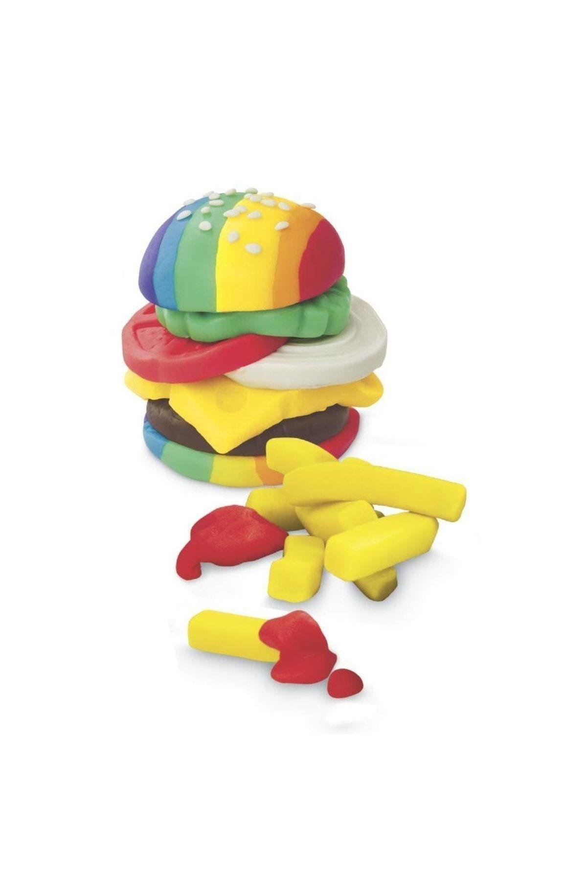 Play-doh Mutfak Atölyesi Hamburger Ve Patates Kızartması Seti -e5472-Oyun Hamuru