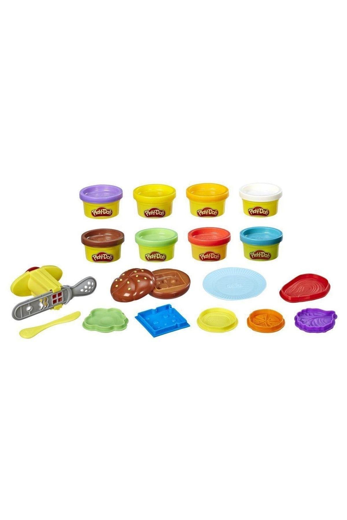 Play-doh Mutfak Atölyesi Hamburger Ve Patates Kızartması Seti -e5472-Oyun Hamuru