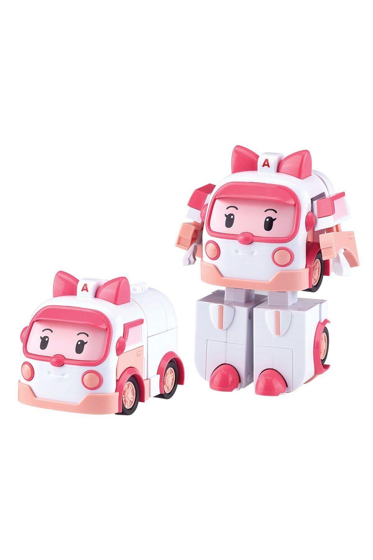 Poli Mrt-0651 Robocar Transforming Robot Figür Amber -Necotoys-Karakter Figürleri