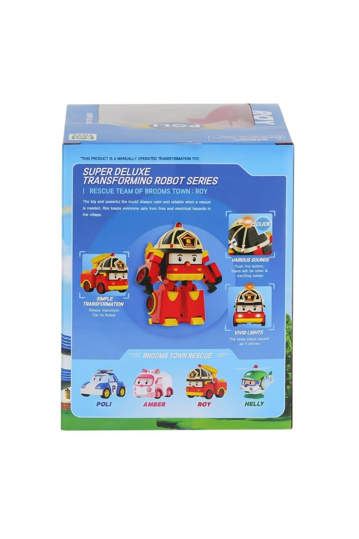 POLI MRT-686 Sesli ve Işıklı Robocar Poli Büyük Transforming Robot Roy -Necotoys-Karakter Figürleri