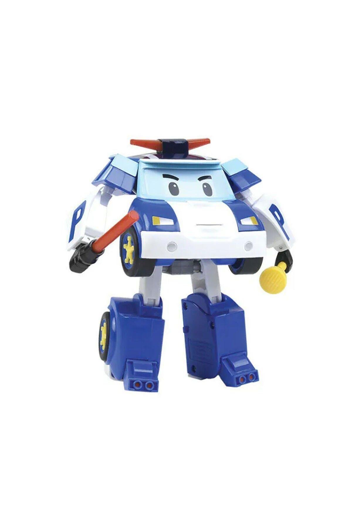 Poli Sesli ve Işıklı Robocar Poli Büyük Transforming Robot Poli-Karakter Figürleri