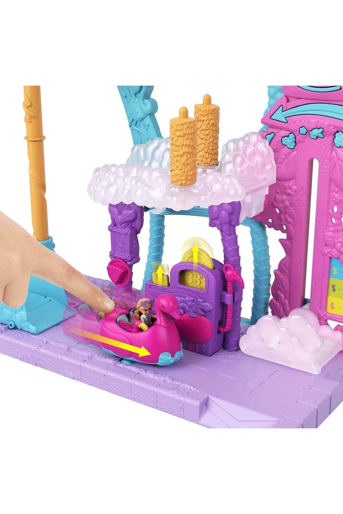 Polly Pocket Flamingo Araba Su Eğlencesi HHJ05-Oyuncak Bebekler