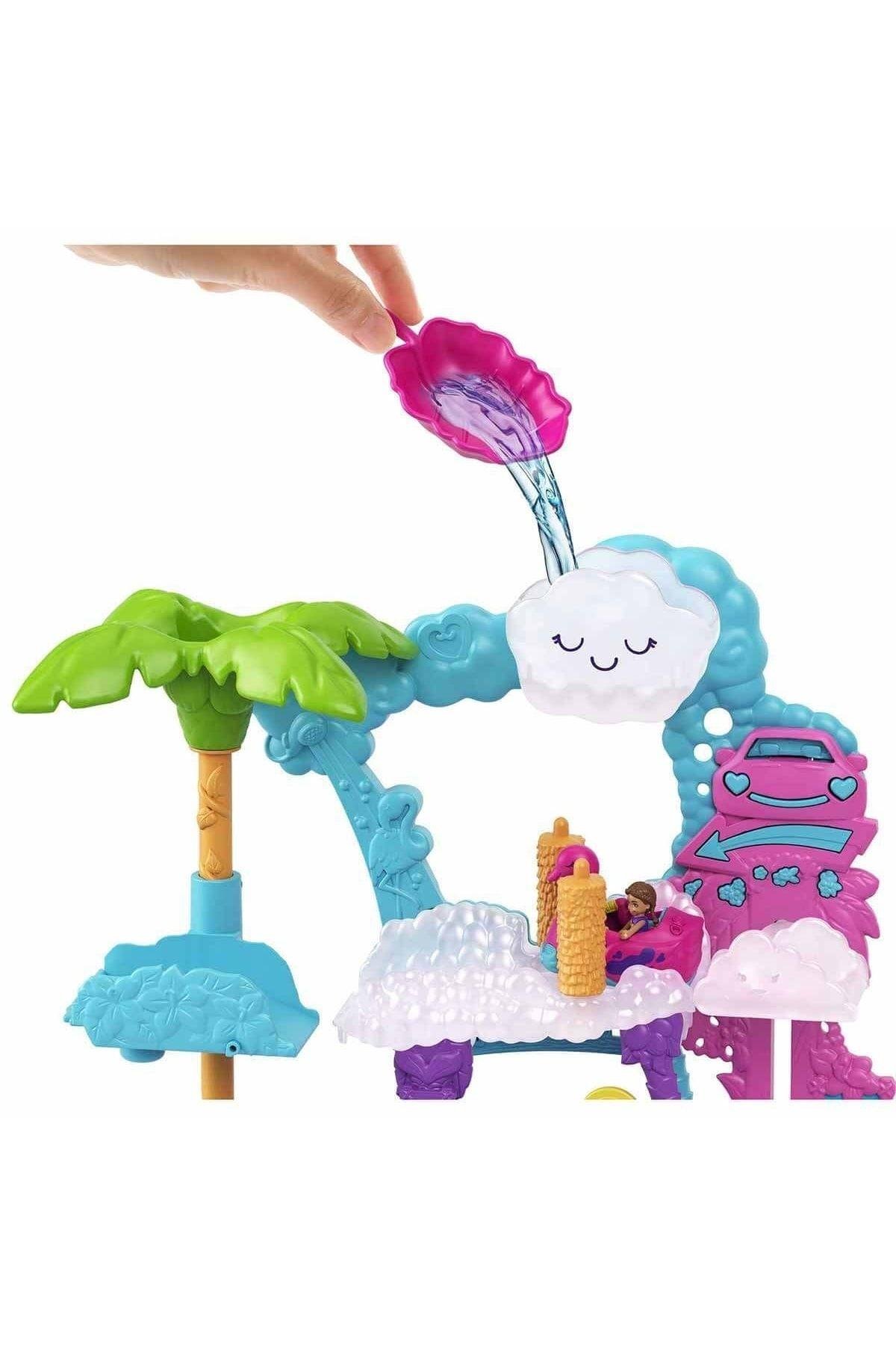 Polly Pocket Flamingo Araba Su Eğlencesi HHJ05-Oyuncak Bebekler