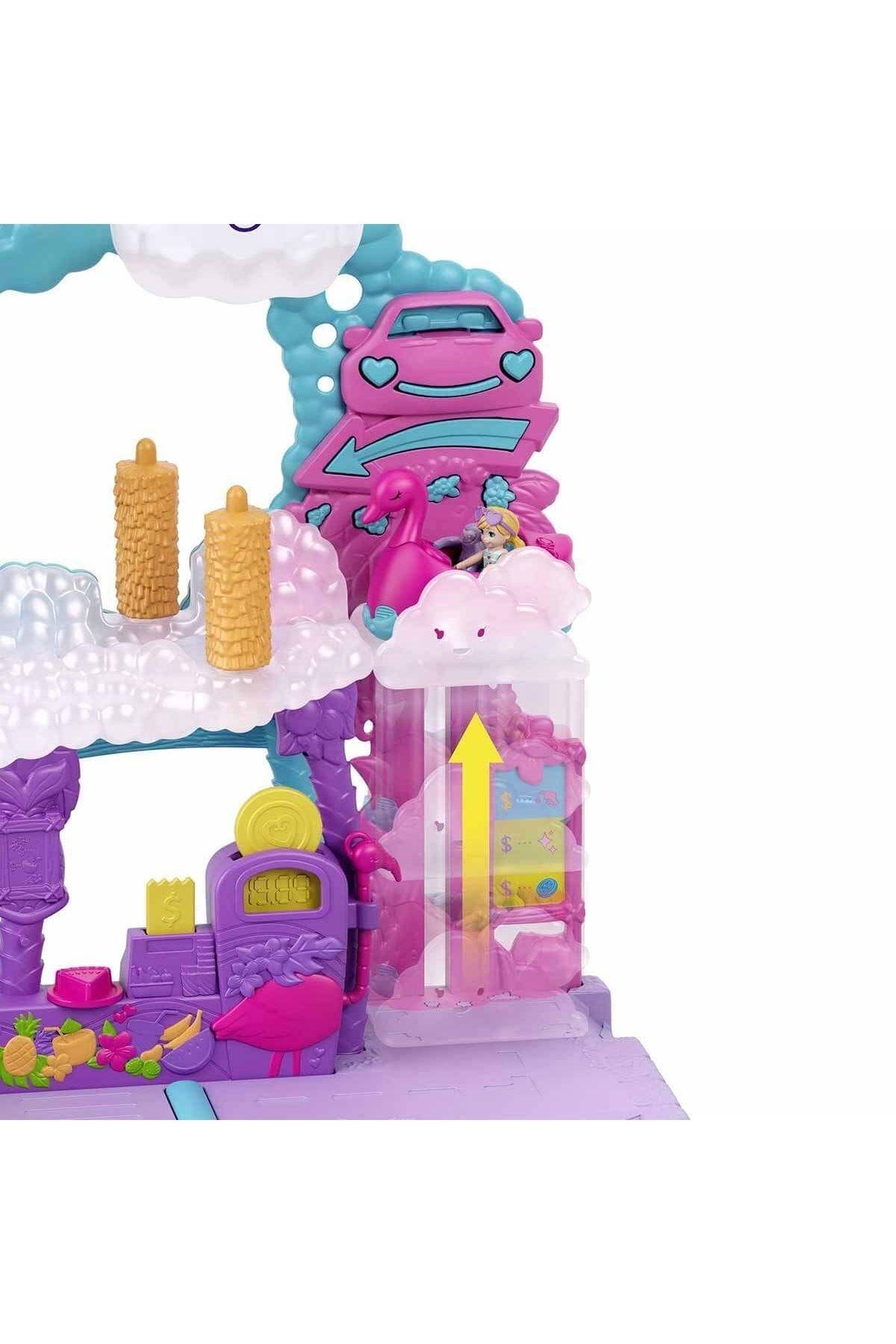Polly Pocket Flamingo Araba Su Eğlencesi HHJ05-Oyuncak Bebekler