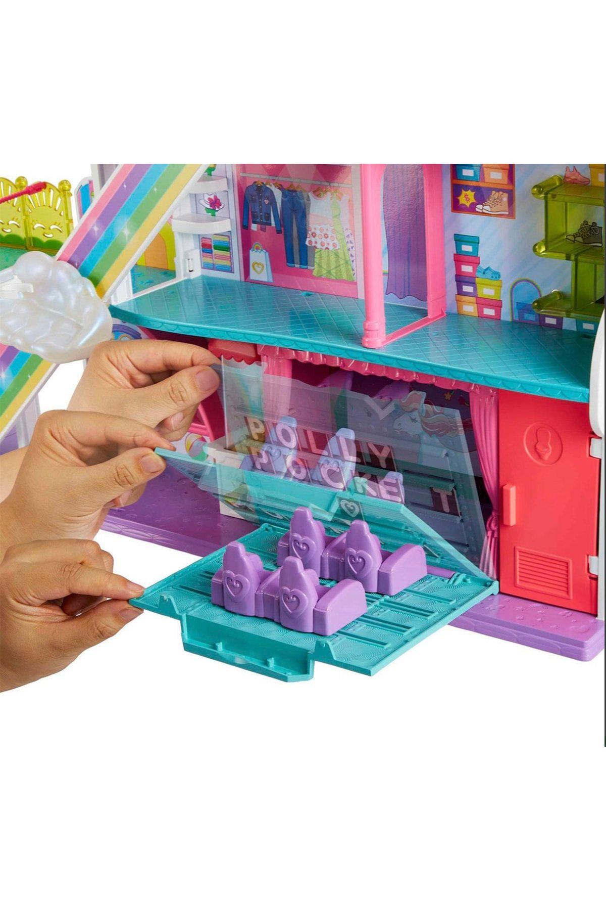Polly Pocket Gökkuşağı Alışveriş Merkezi Oyun Seti HHX78-Oyuncak Bebekler