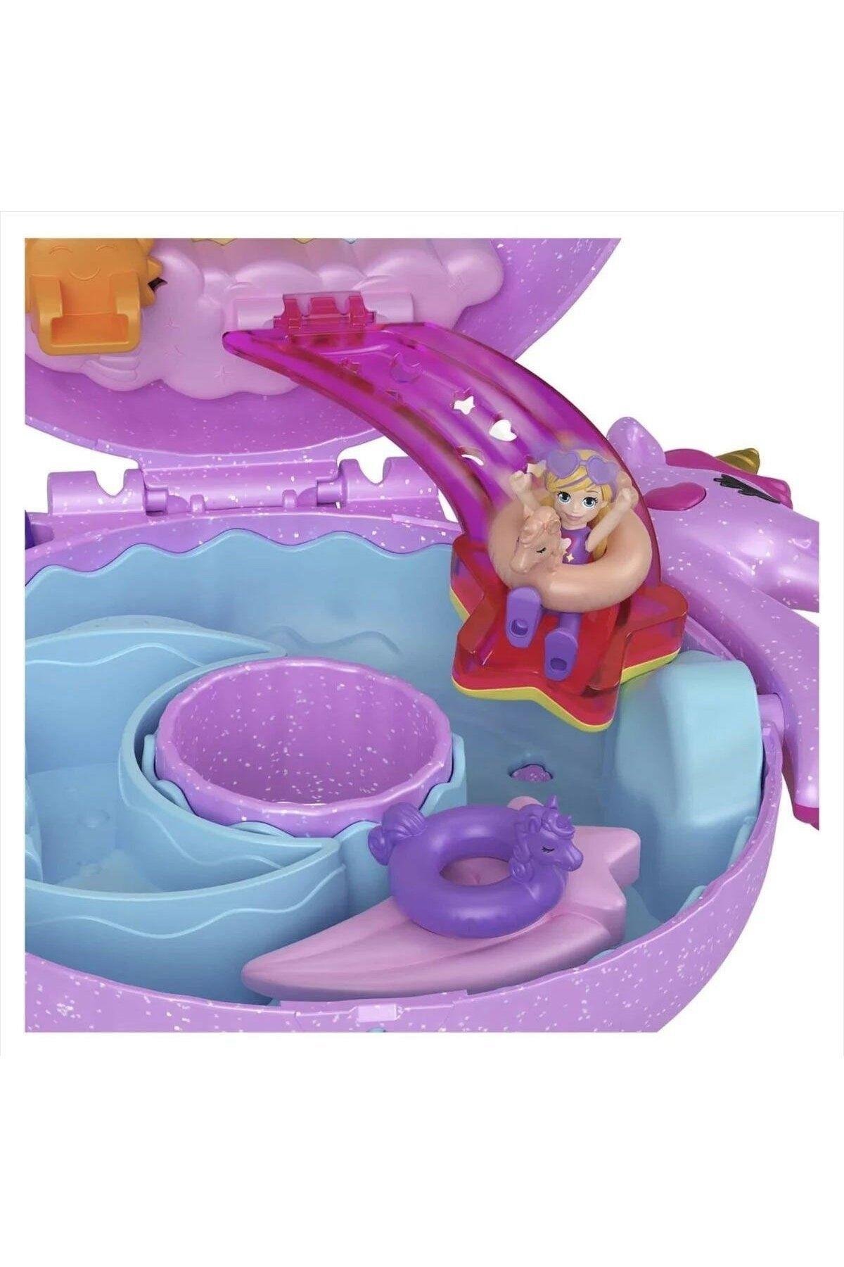 Polly Pocket HKV34 Polly Pocket Unicorn Temalı Oyun Seti-Oyuncak Bebekler