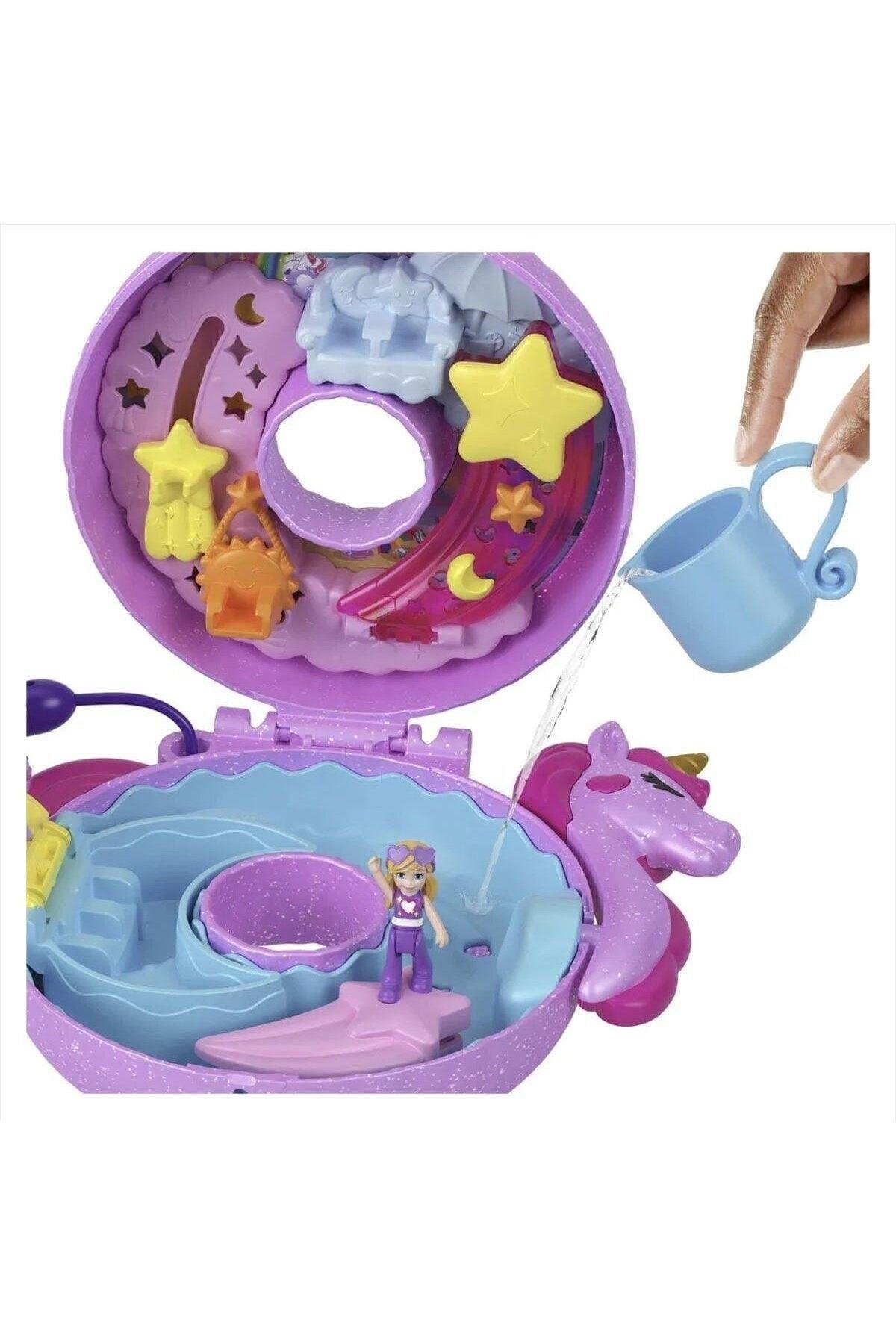 Polly Pocket HKV34 Polly Pocket Unicorn Temalı Oyun Seti-Oyuncak Bebekler