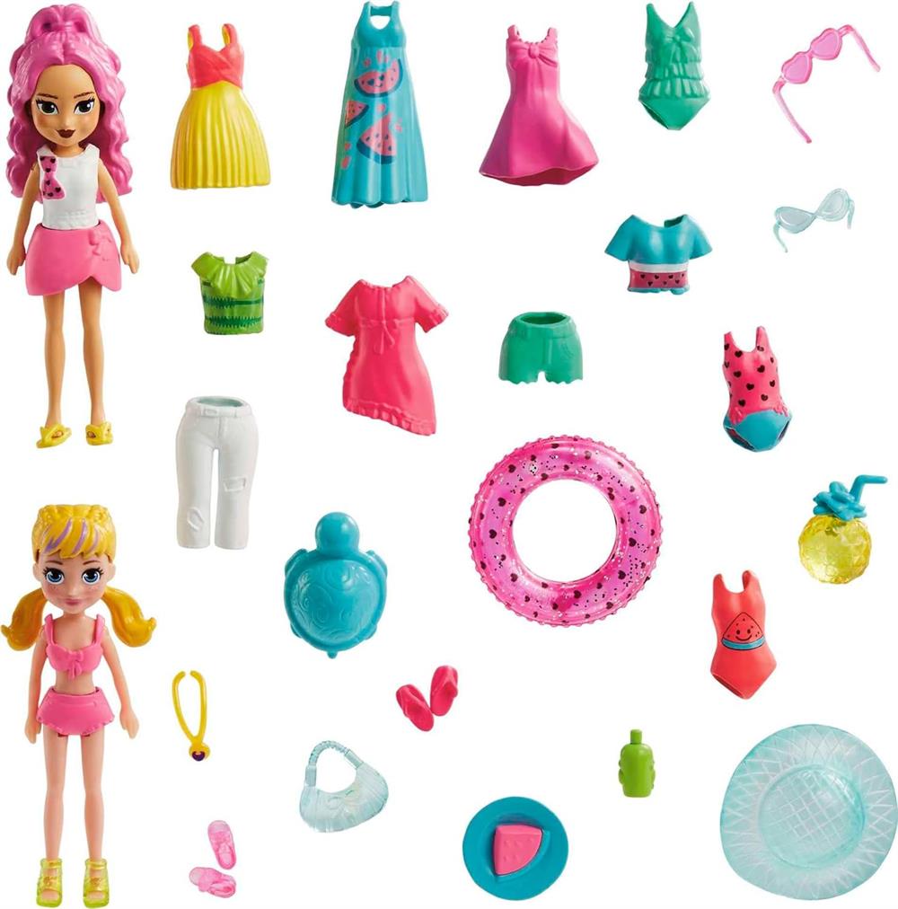 Polly Pocket ve Arkadaşları Farklı Moda Aksesuarları Oyun Setleri HKV95-Oyuncak Bebekler