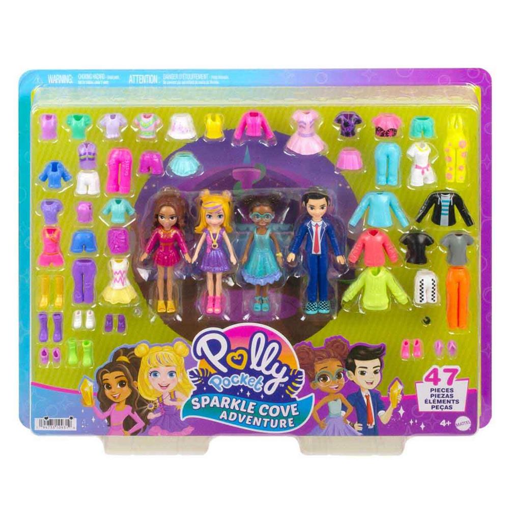 Polly Pocket ve Arkadaşları Kombin Eğlencesi Oyun Seti HKW10-Oyuncak Bebekler