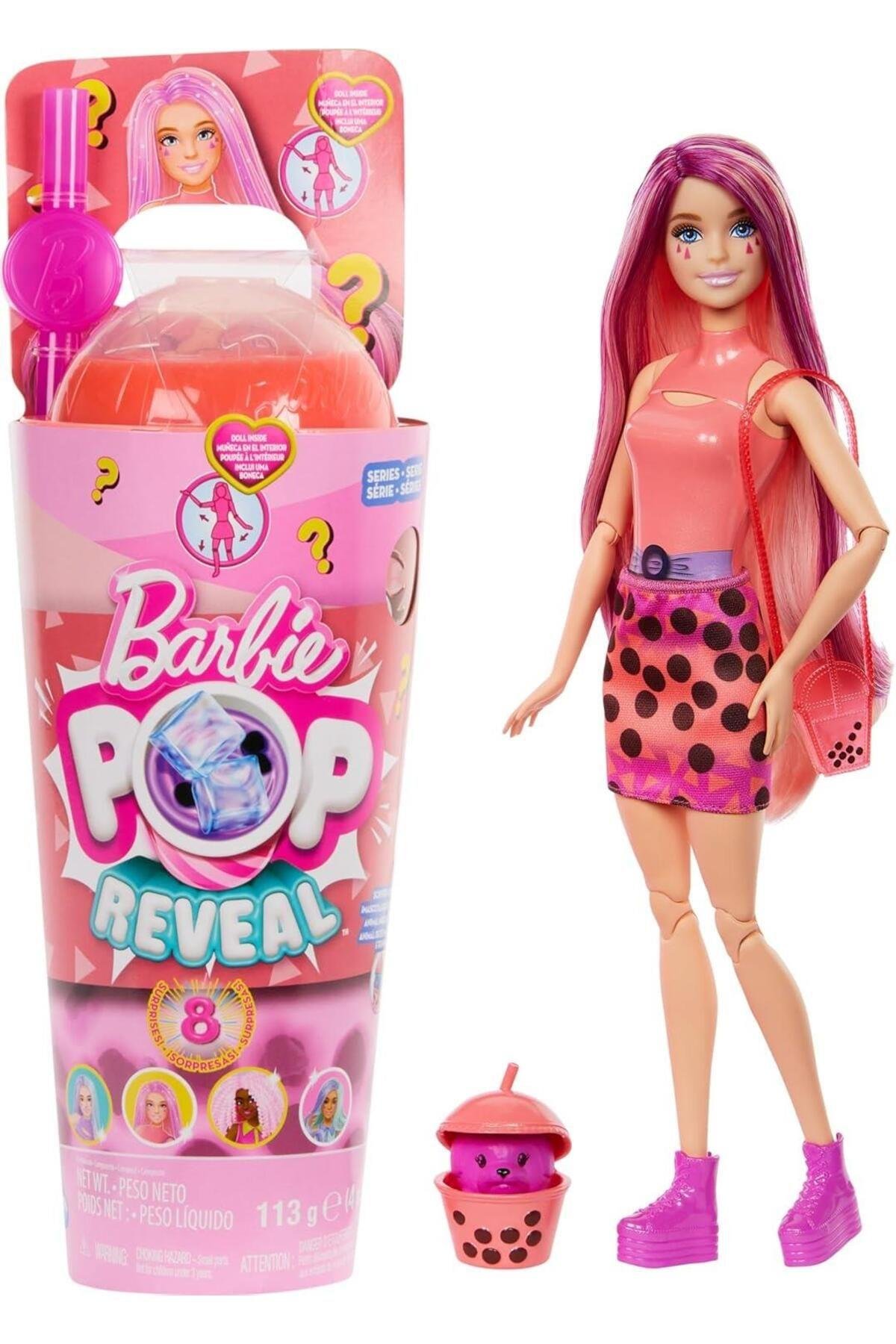 Pop Reveal Barbie Boba Series - Mango Mochi | HTJ22-Oyuncak Bebekler