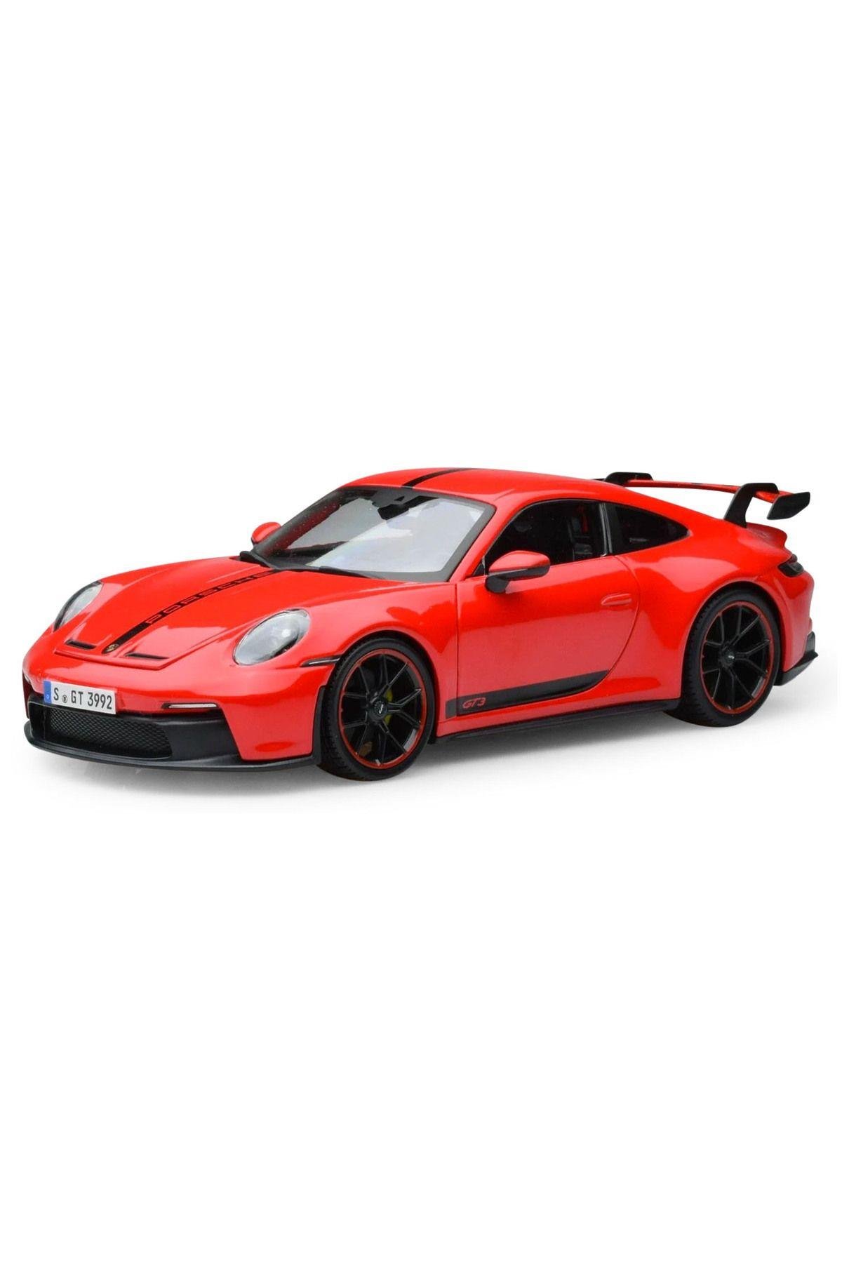 Porsche 911 Gt3 Model Araba 1/18 - Kırmızı-Maket Araçlar